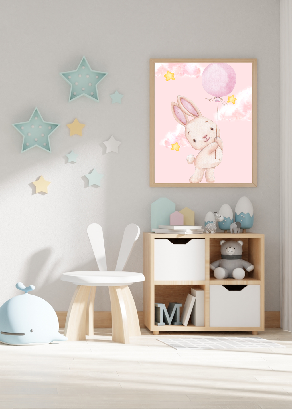 70 Easter Rabbit Kids Room & Nursery Wall Art - Instant Download