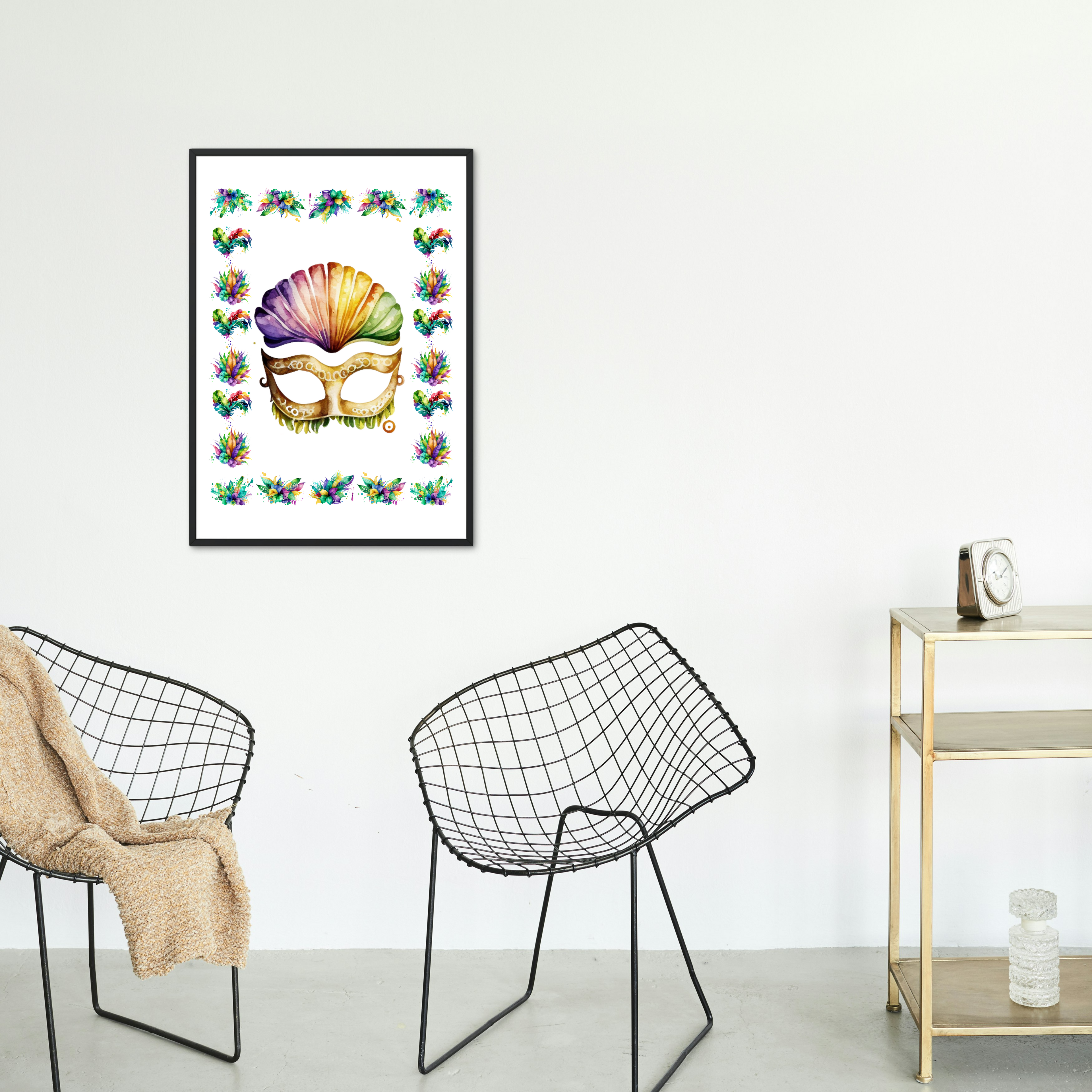 5 Mask Portraits Wall Art Bundle - 5 Sizes for Home Decor & Print on Demand