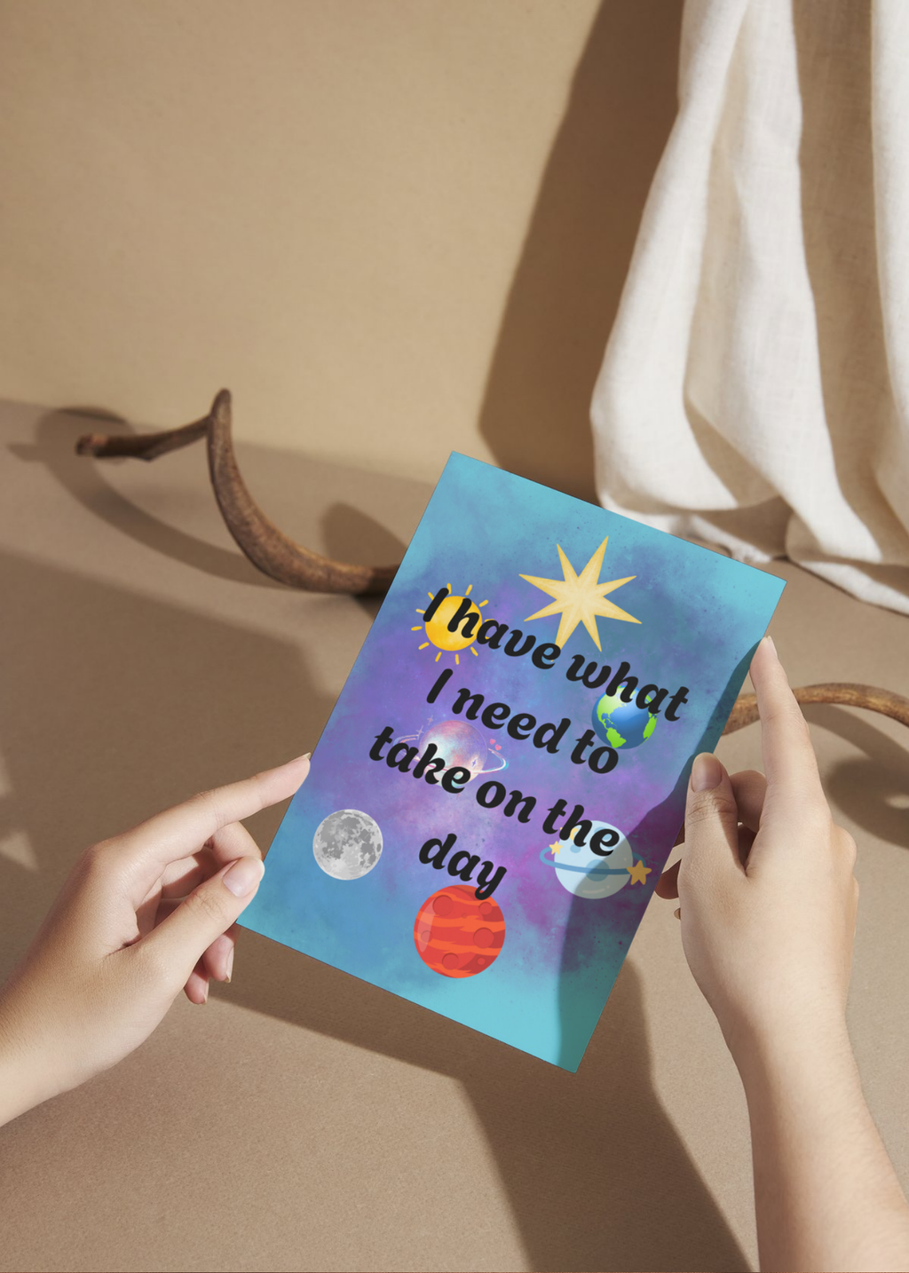 7 Galaxy Affirmation Cards - Print on Demand & Digital Download