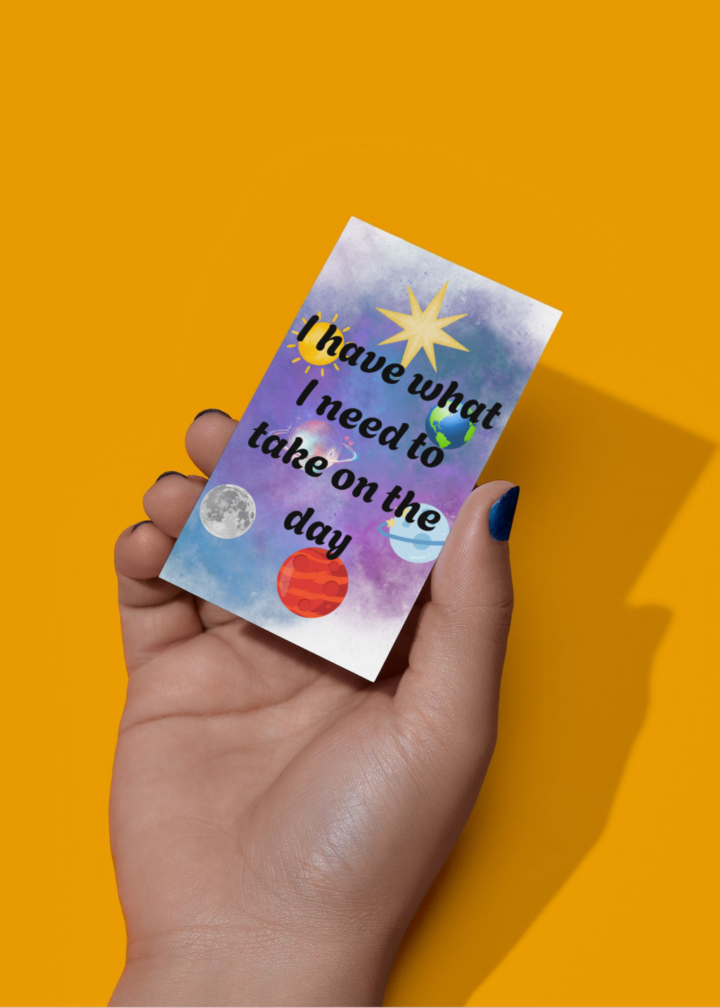 7 Galaxy Affirmation Cards - Print on Demand & Digital Download