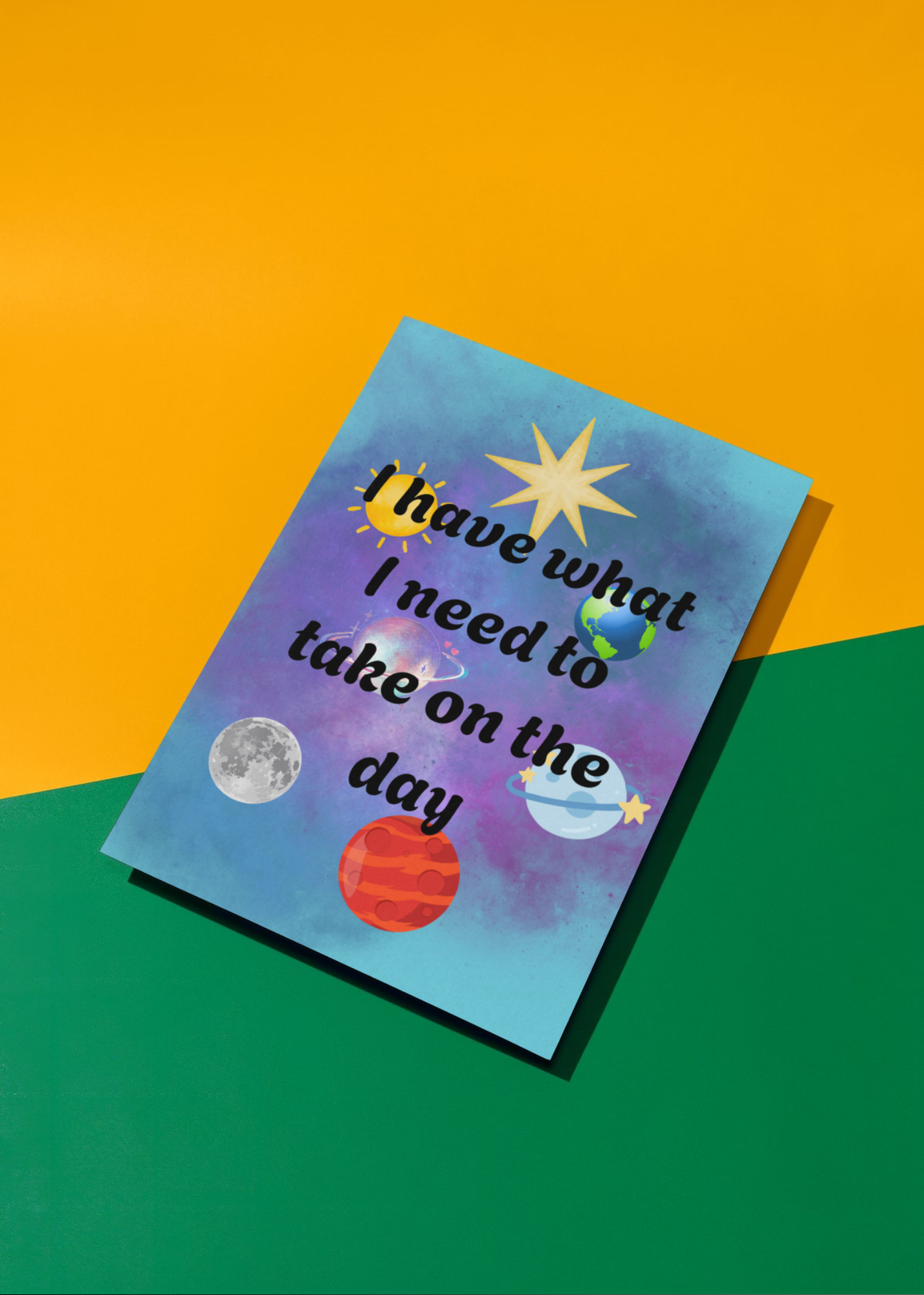 7 Galaxy Affirmation Cards - Print on Demand & Digital Download