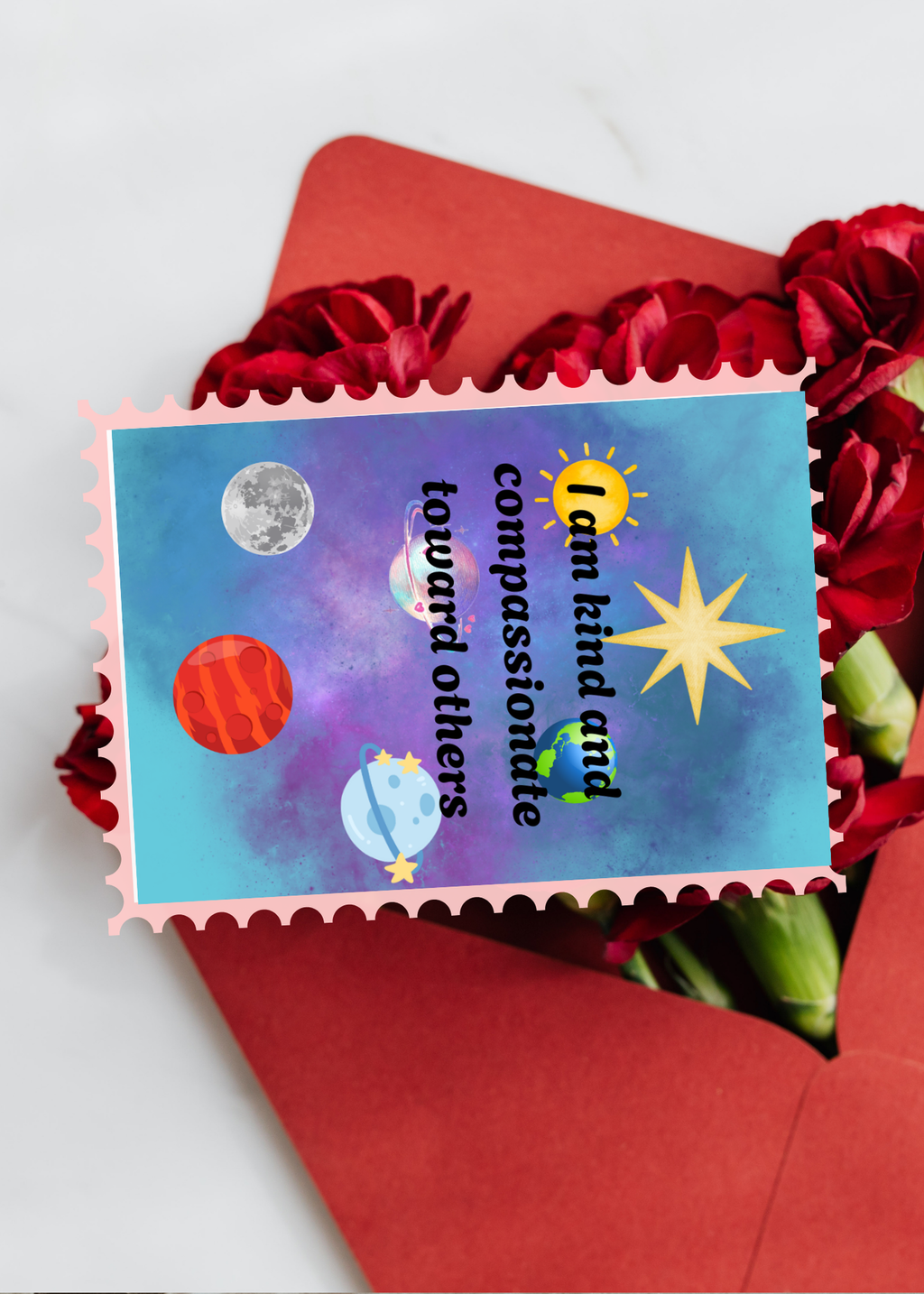 7 Galaxy Affirmation Cards - Print on Demand & Digital Download