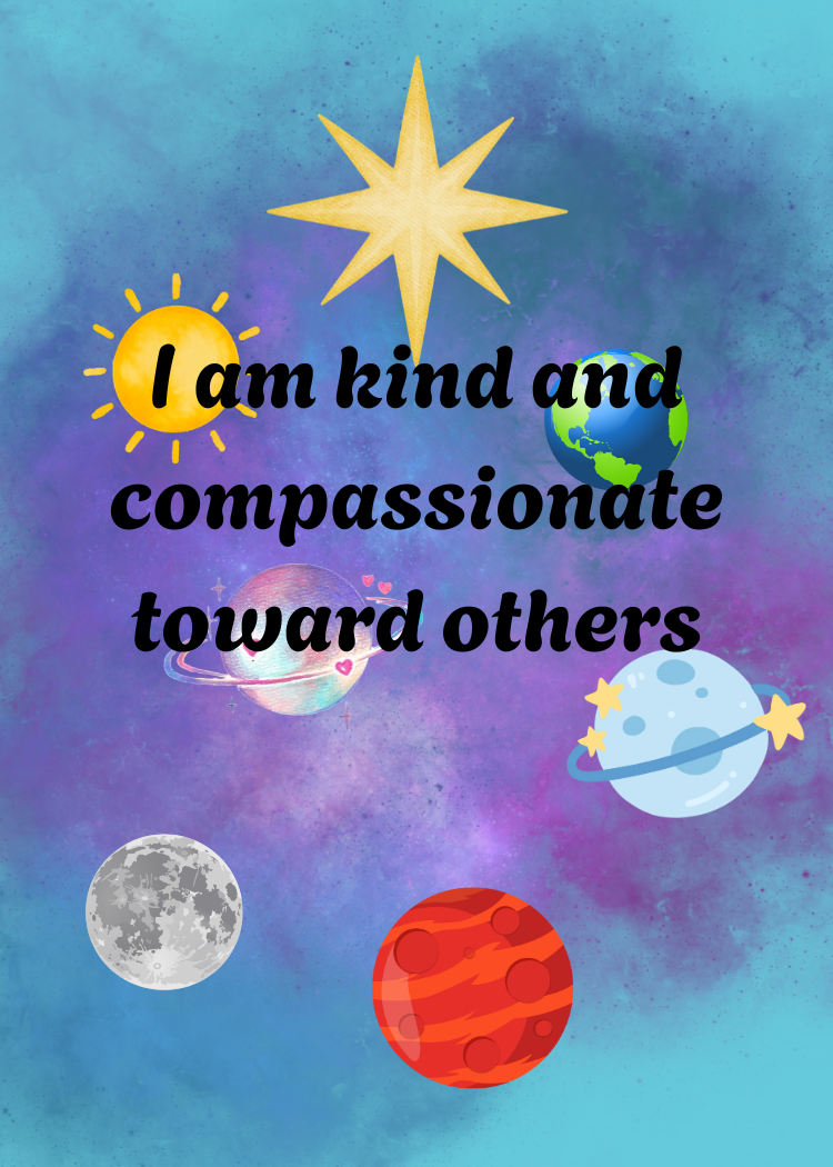 7 Galaxy Affirmation Cards - Print on Demand & Digital Download