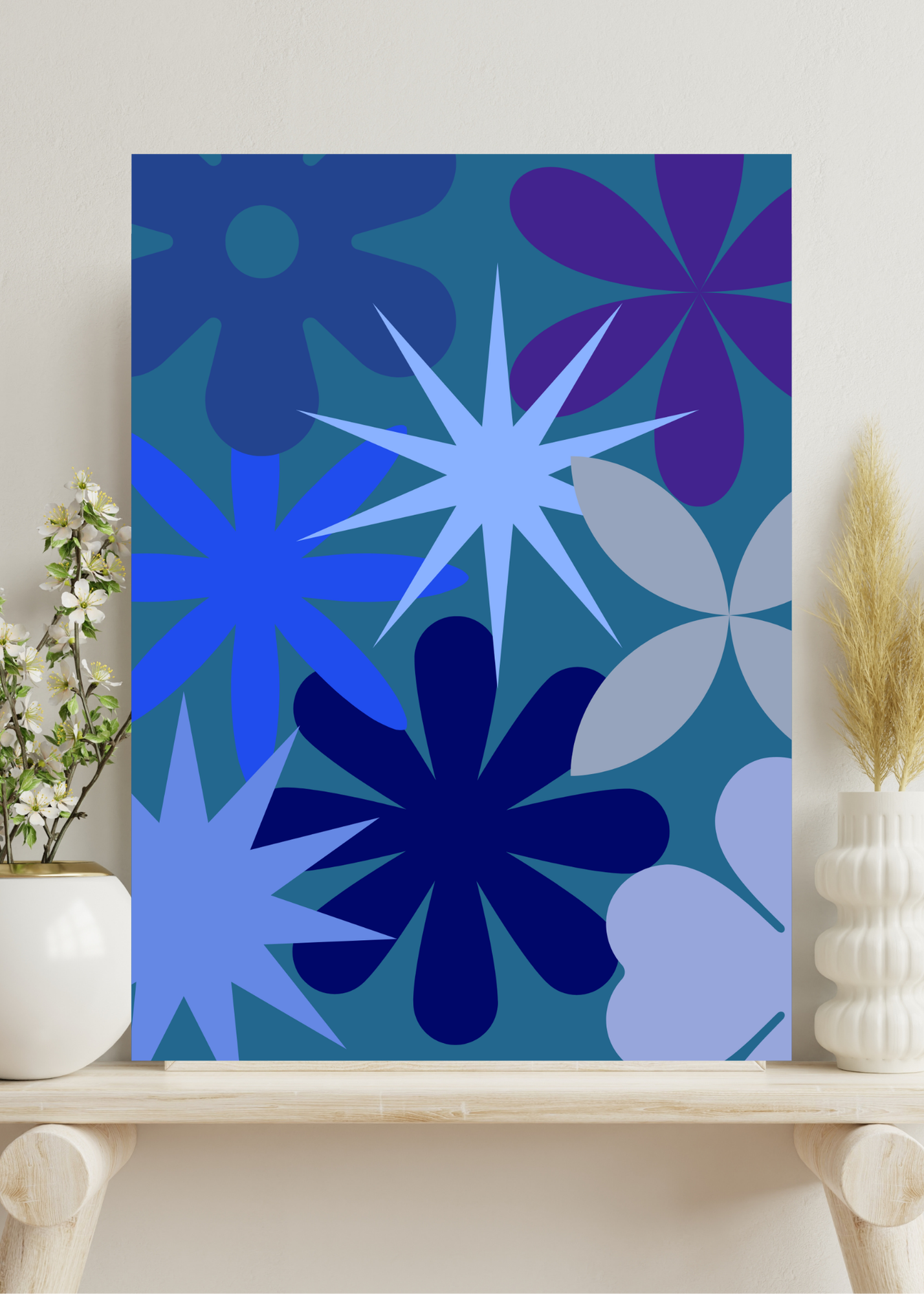 4 Geometric Shapes Wall Art - Modern Abstract Decor & Print on Demand