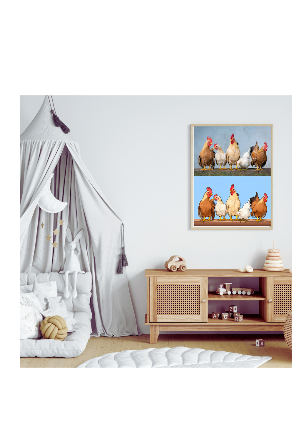 19 Animal Photos with Cartoonified Pictures Bundle - 5 Sizes for Kids Room, Home Decor & Print on Demand