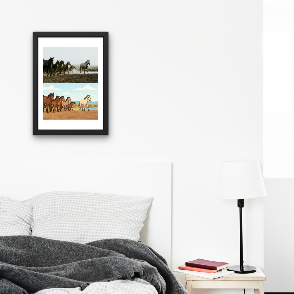 19 Animal Photos with Cartoonified Pictures Bundle - 5 Sizes for Kids Room, Home Decor & Print on Demand