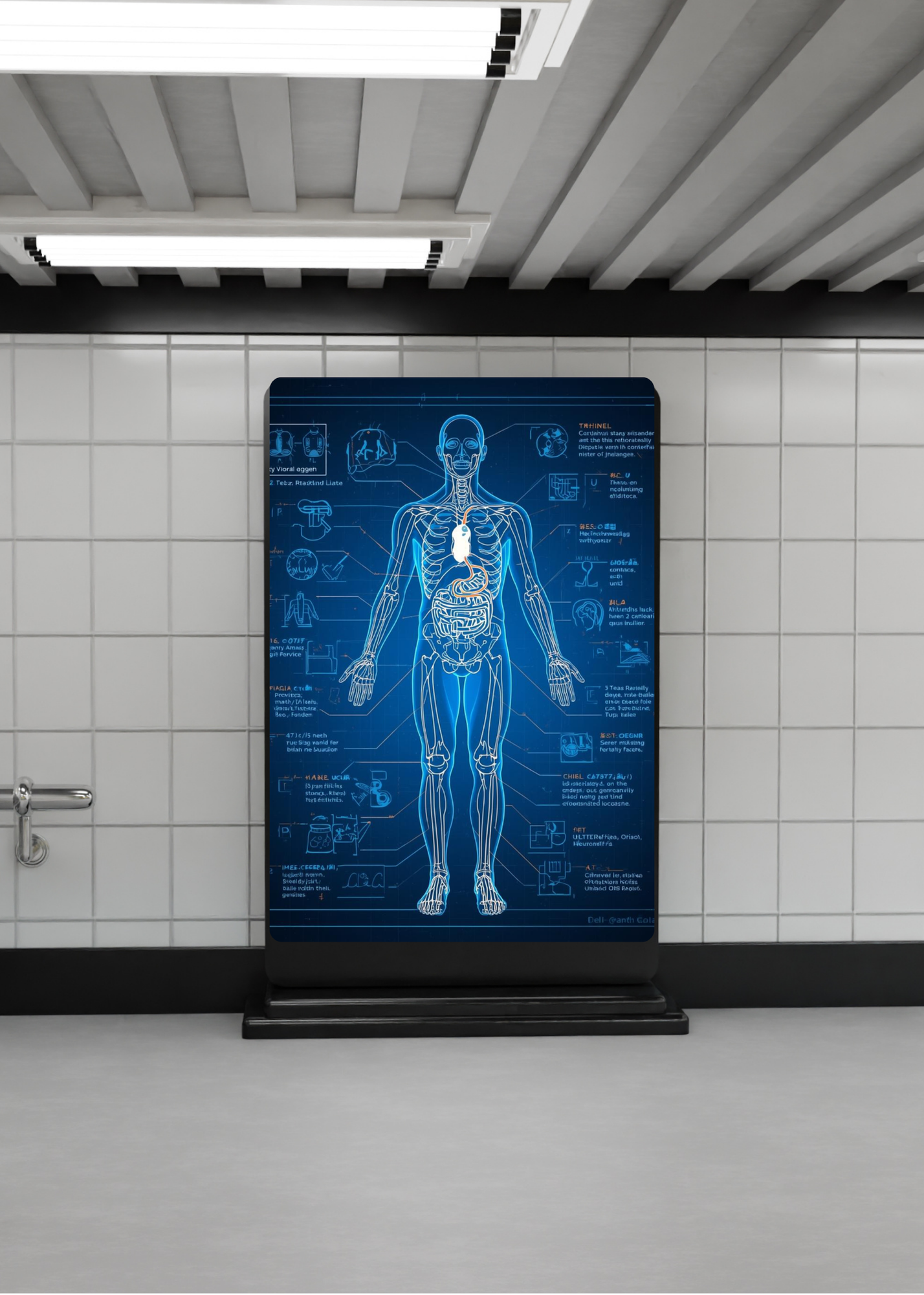 18 Human Anatomy Blueprint Wall Art - Medical Decor & Print on Demand - Instant Download