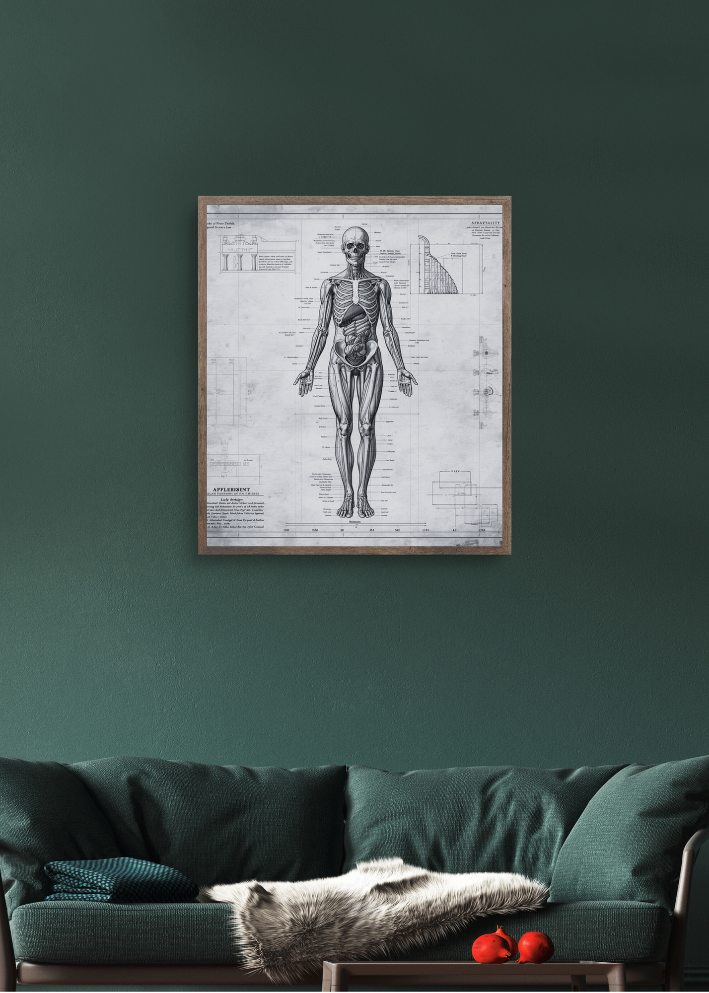 18 Human Anatomy Blueprint Wall Art - Medical Decor & Print on Demand - Instant Download