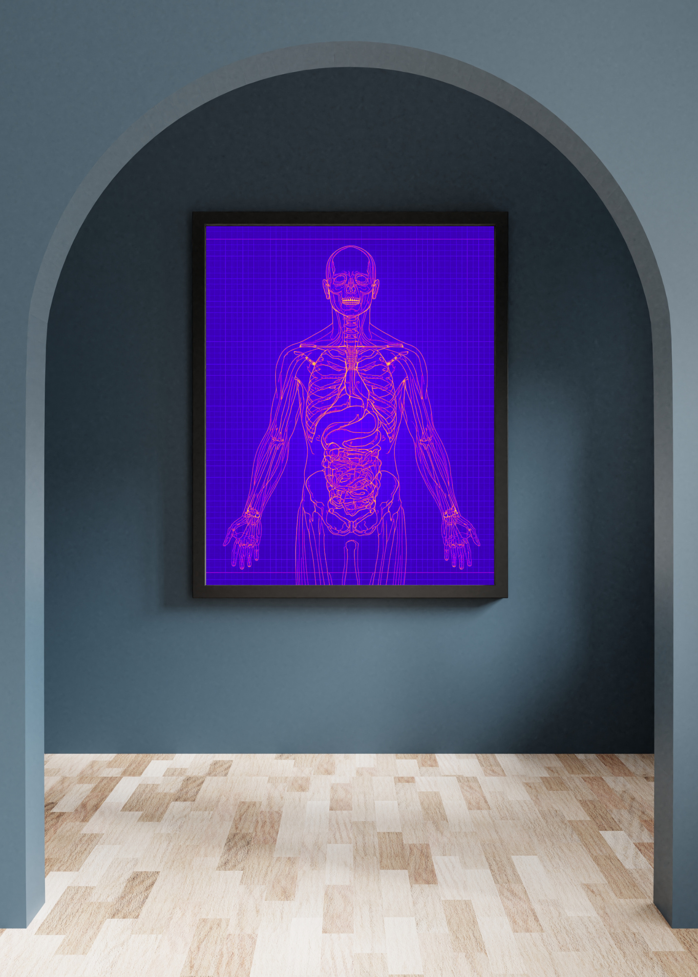 18 Human Anatomy Blueprint Wall Art - Medical Decor & Print on Demand - Instant Download