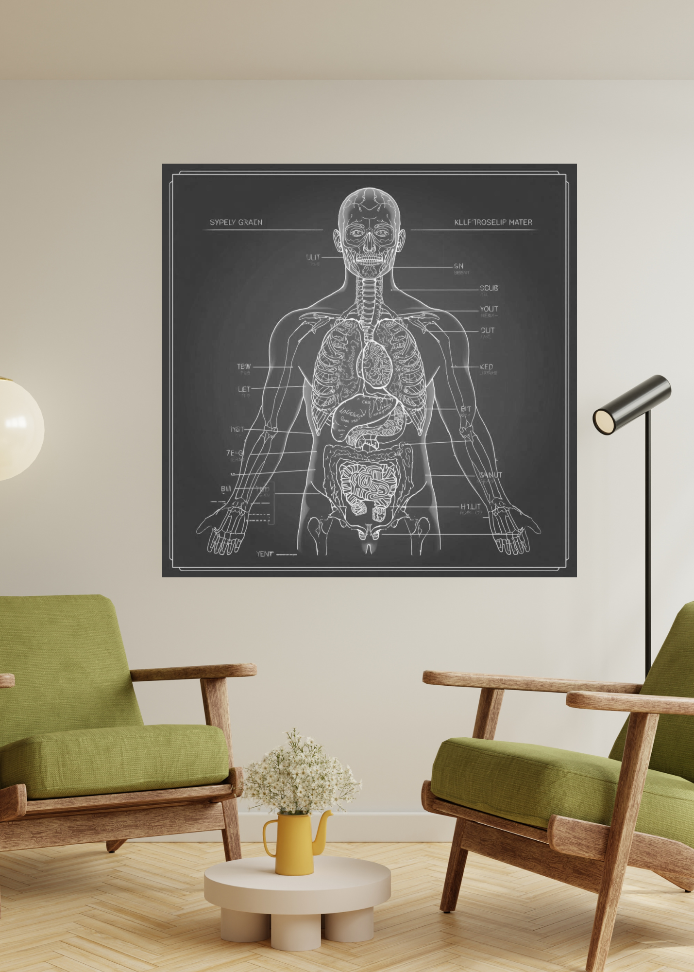 18 Human Anatomy Blueprint Wall Art - Medical Decor & Print on Demand - Instant Download