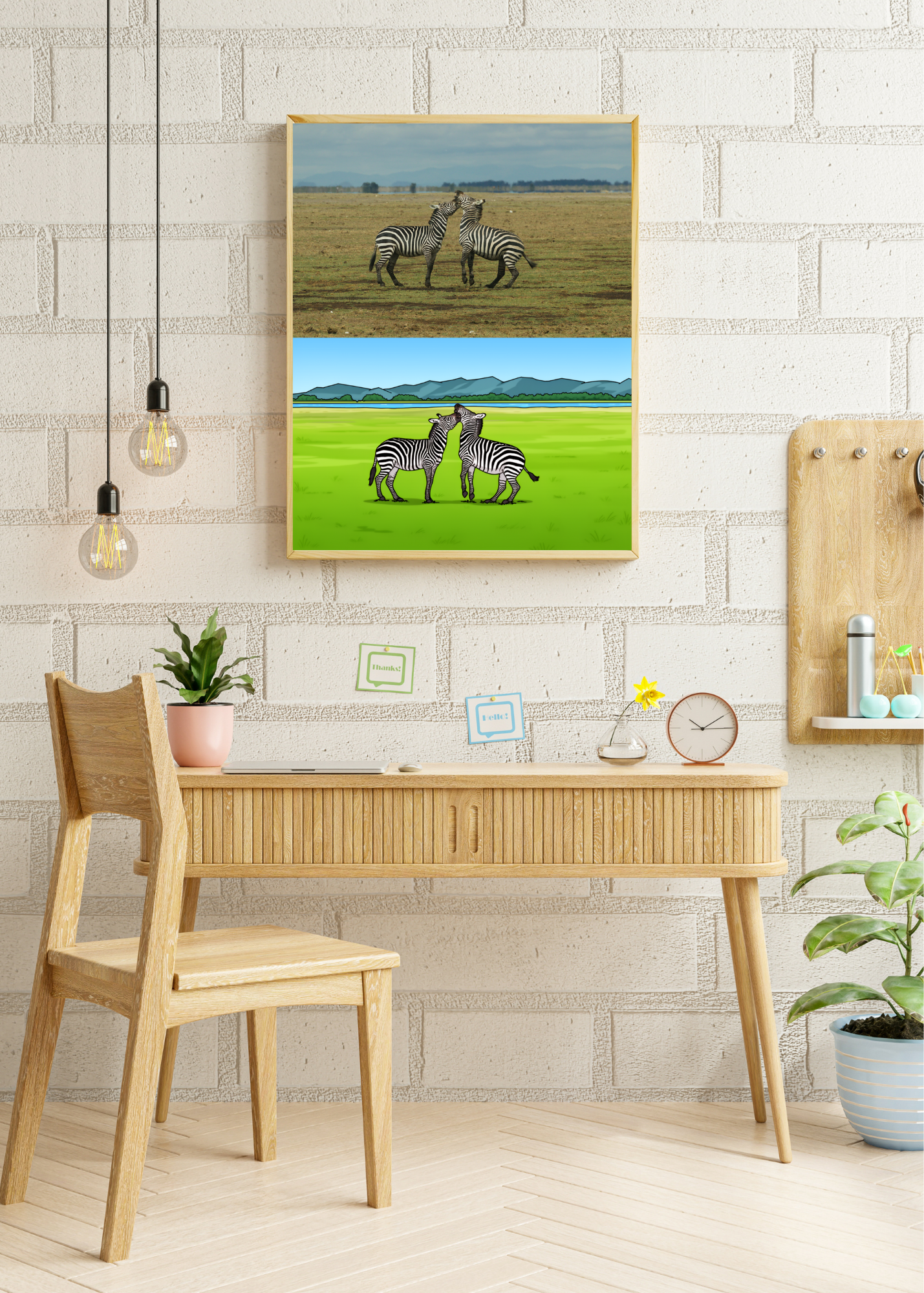 15 Animals Wall Art Bundle - Cartoon & Real Portraits - Instant Download