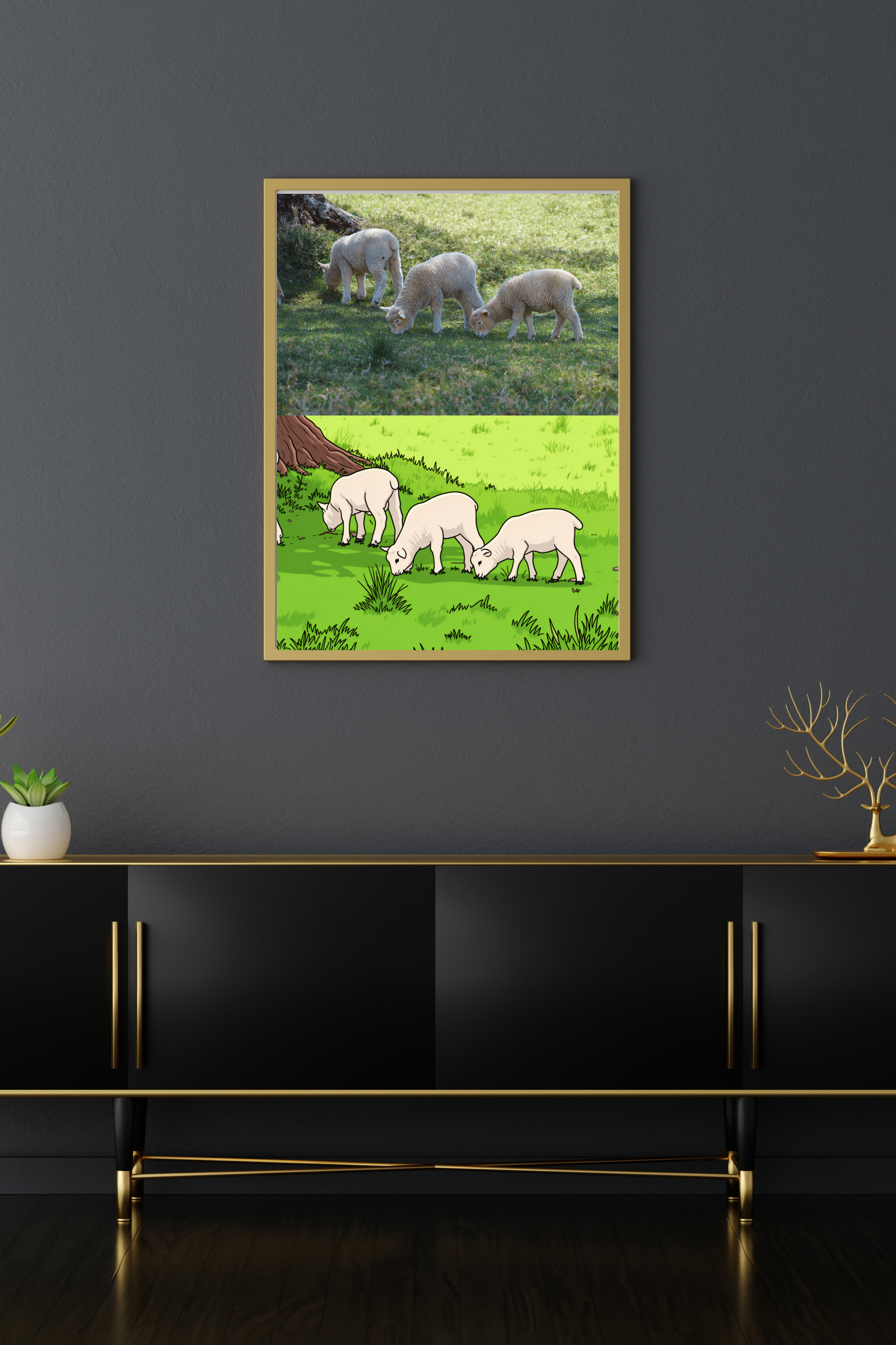 15 Animals Wall Art Bundle - Cartoon & Real Portraits - Instant Download