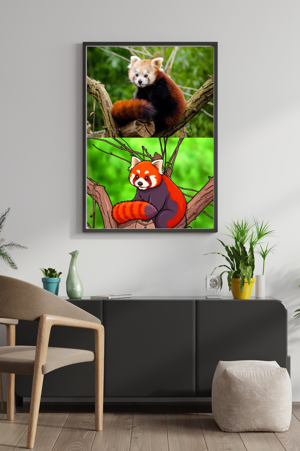 15 Animals Wall Art Bundle - Cartoon & Real Portraits - Instant Download