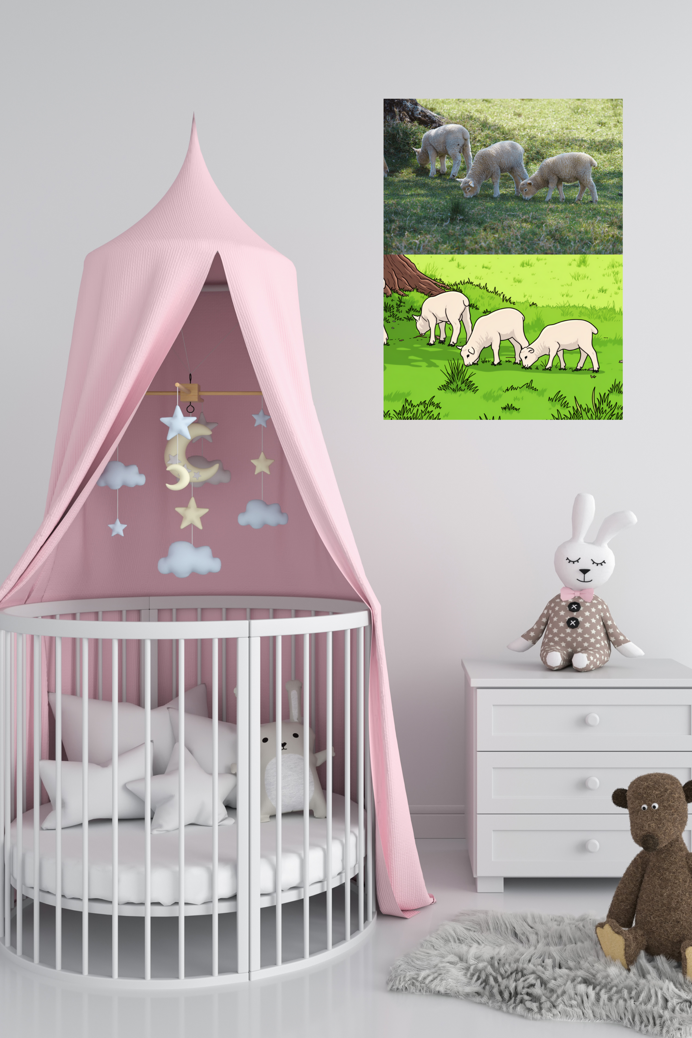 15 Animals Wall Art Bundle - Cartoon & Real Portraits - Instant Download