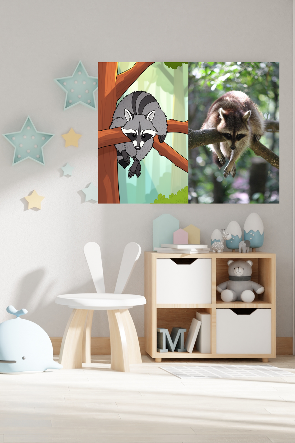 15 Animals Wall Art Bundle - Cartoon & Real Portraits - Instant Download
