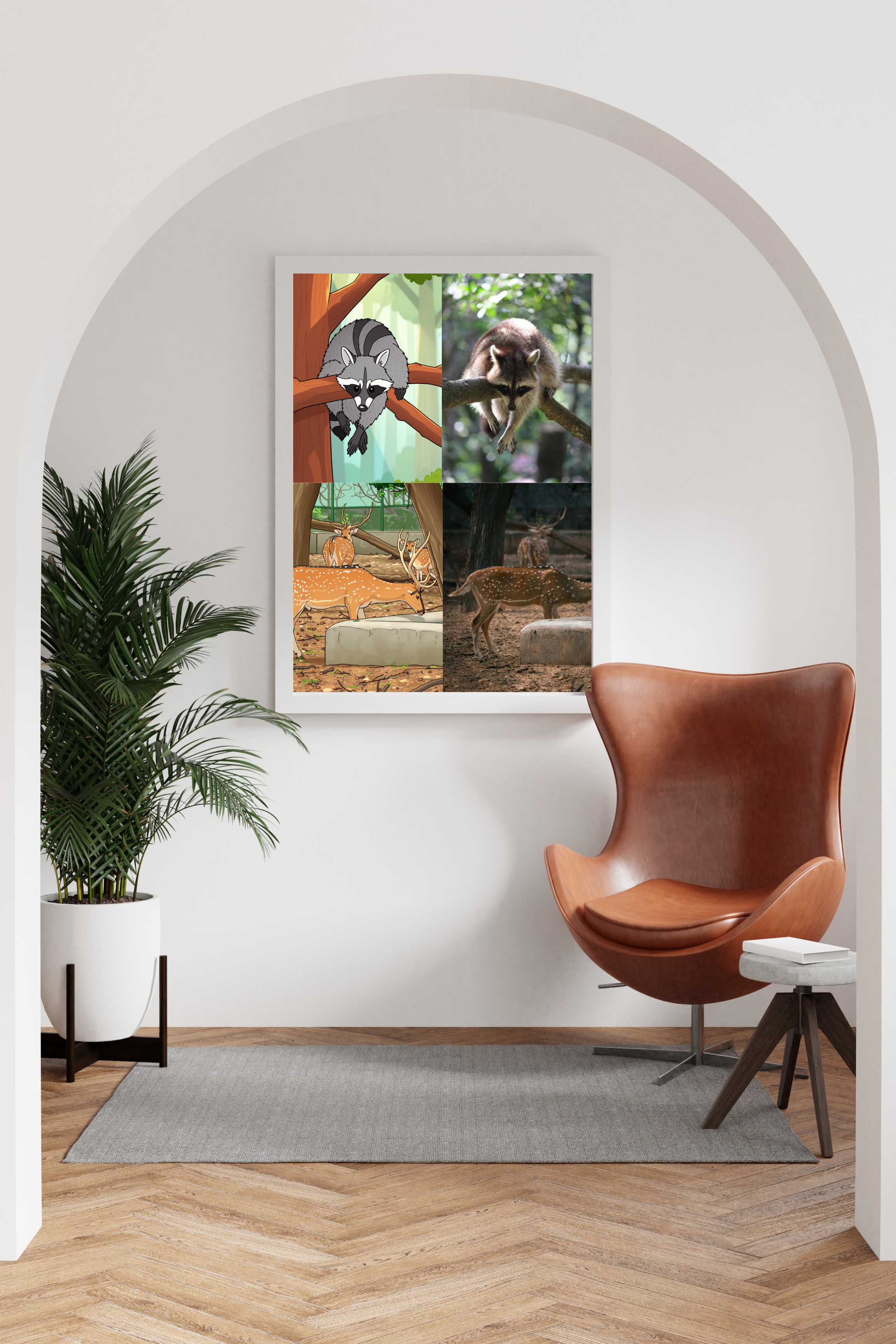 15 Animals Wall Art Bundle - Cartoon & Real Portraits - Instant Download