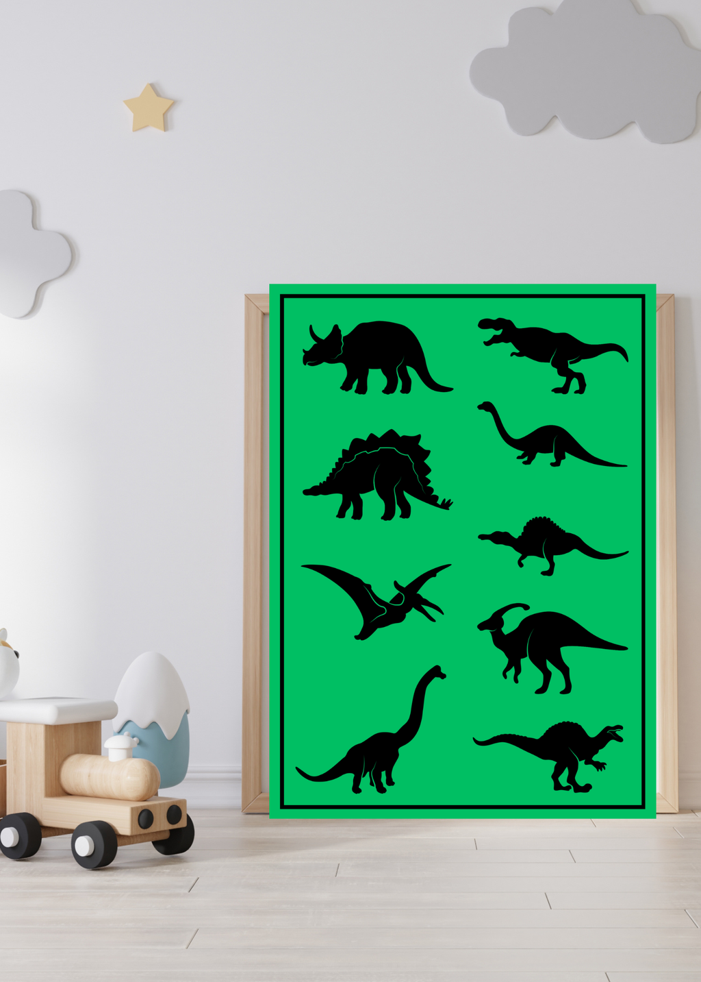 Kids Room Wall Art & Print on Demand- 5 Cute Animal Prints Bundle (Bears, Penguins, Whales, Dinosaurs, Girls)