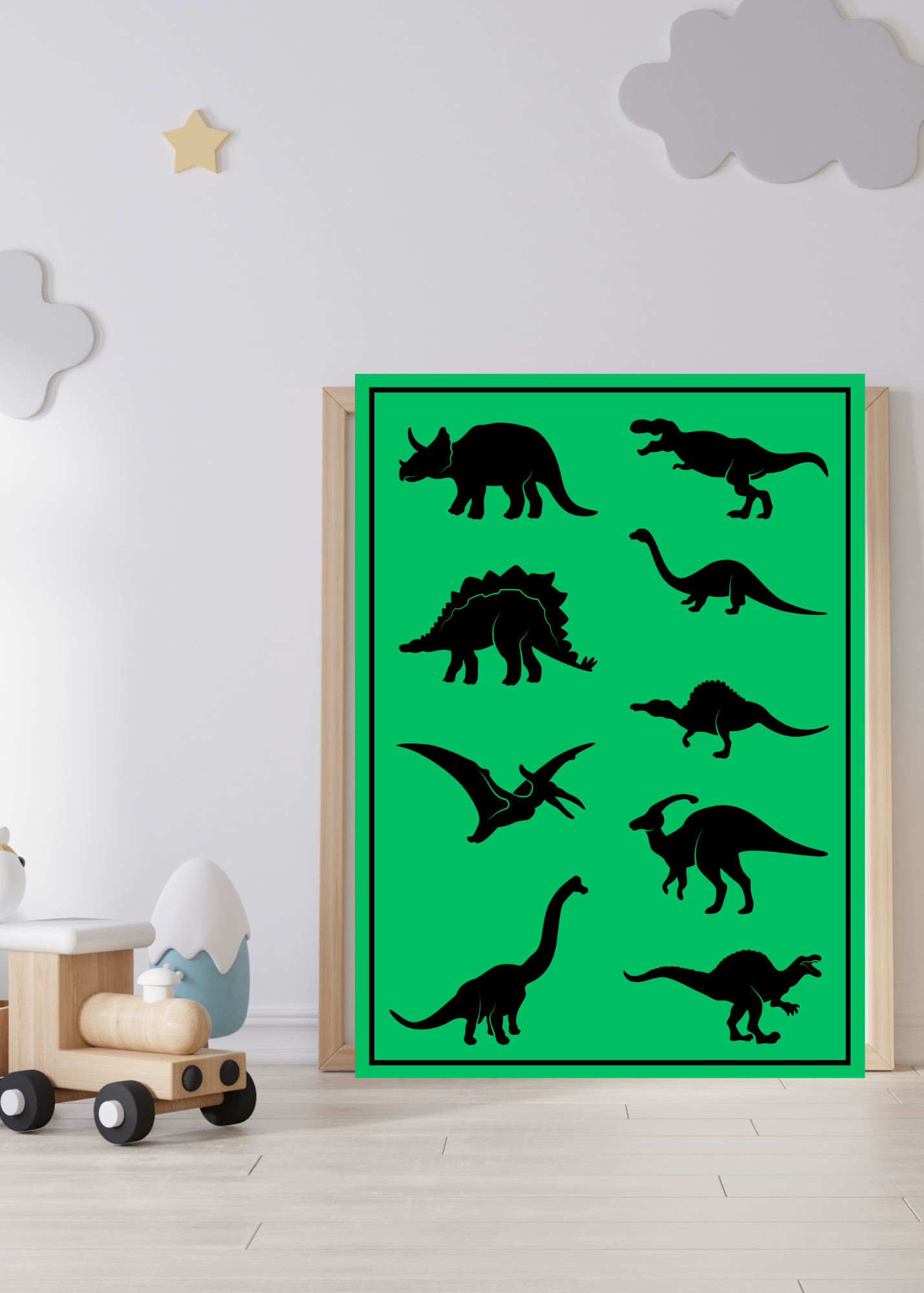 Kids Room Wall Art & Print on Demand- 5 Cute Animal Prints Bundle (Bears, Penguins, Whales, Dinosaurs, Girls)