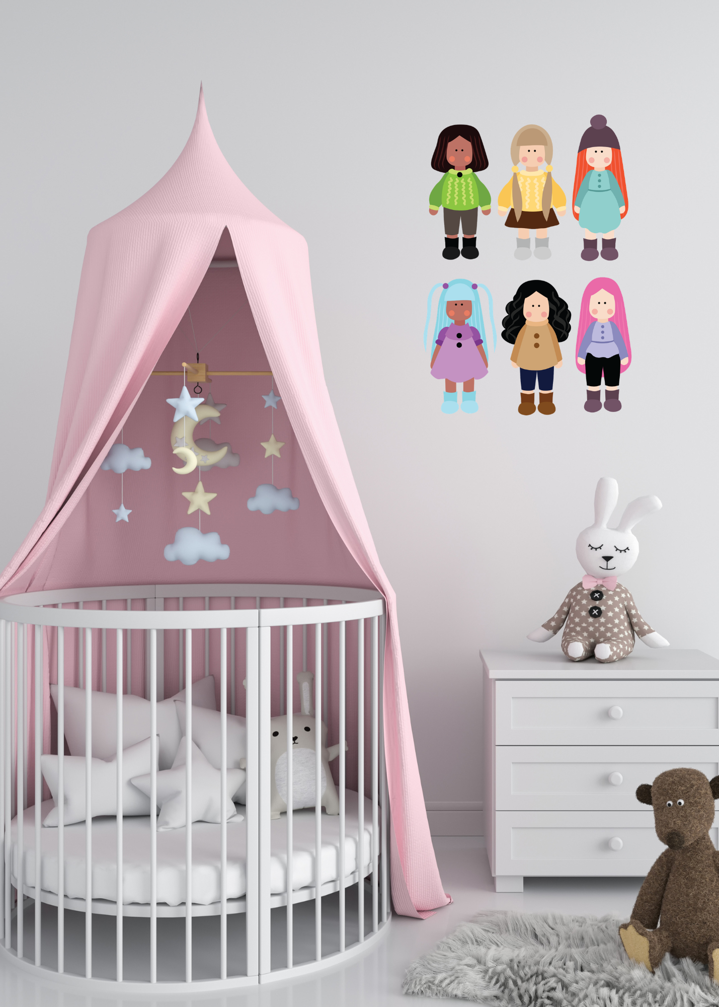 Kids Room Wall Art & Print on Demand- 5 Cute Animal Prints Bundle (Bears, Penguins, Whales, Dinosaurs, Girls)