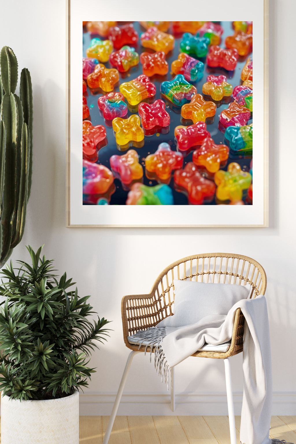 16 Gummy Bear Pictures Bundle - 5 Sizes for Kids Room, Nursery, Home Decor & Print on Demand