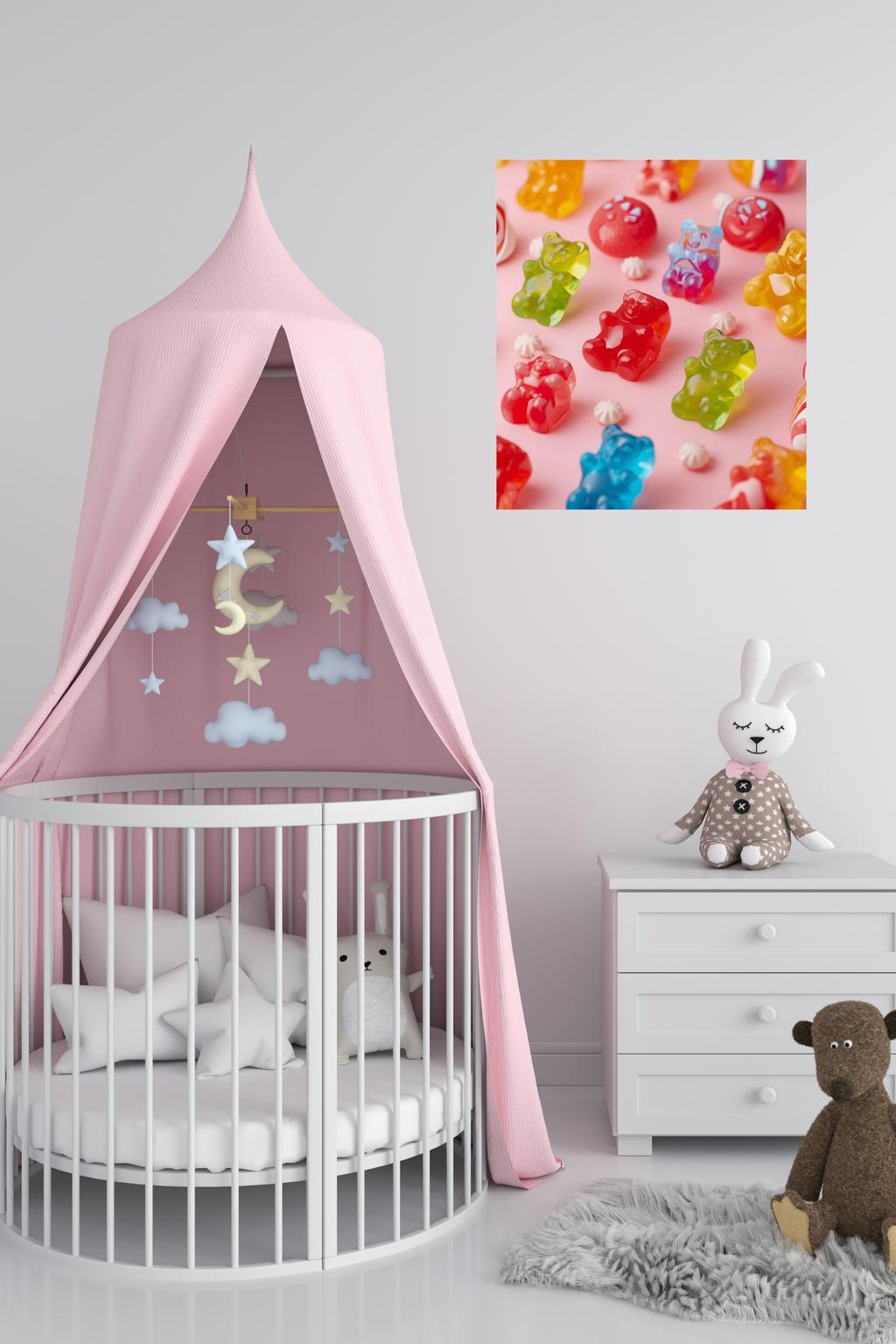 16 Gummy Bear Pictures Bundle - 5 Sizes for Kids Room, Nursery, Home Decor & Print on Demand