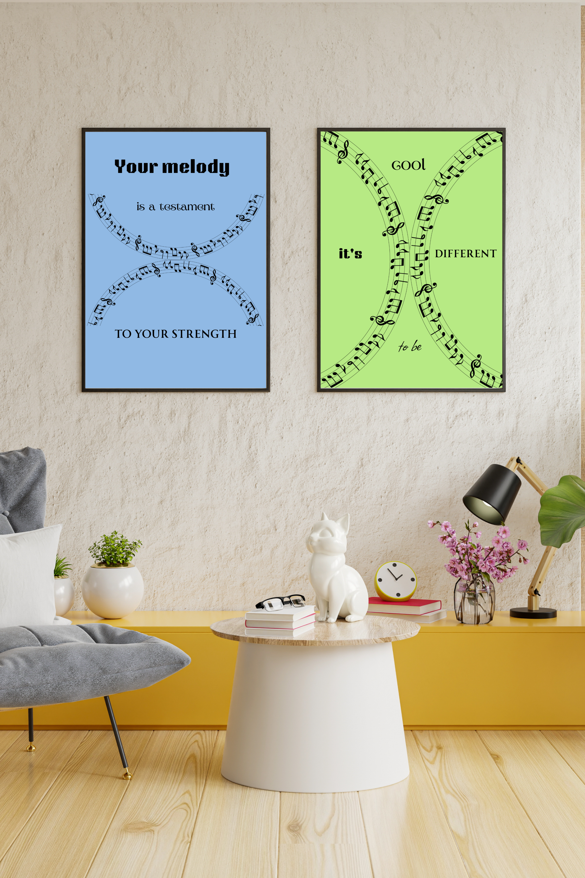 27 Musical Note Affirmations for Self-Love & Healing - Digital Wall Art