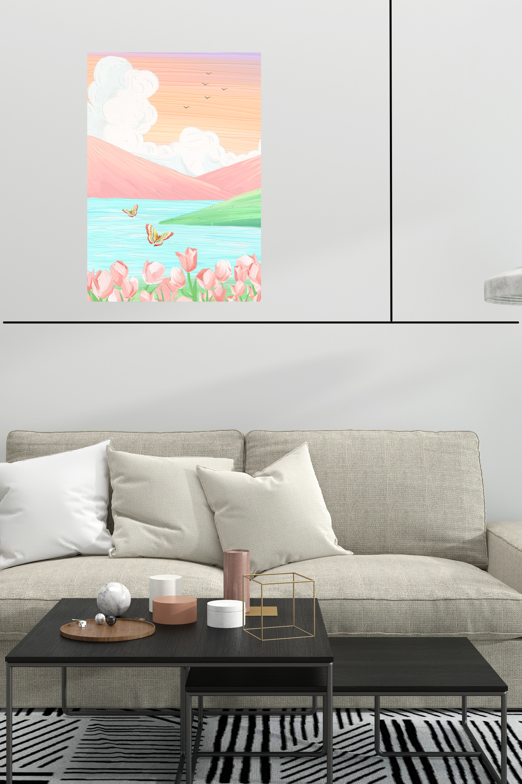 Seasons Portrait Wall Art (spring, summer, autumn & winter) - 24x36 Inch Digital Download for Home Decor & Print on Demand