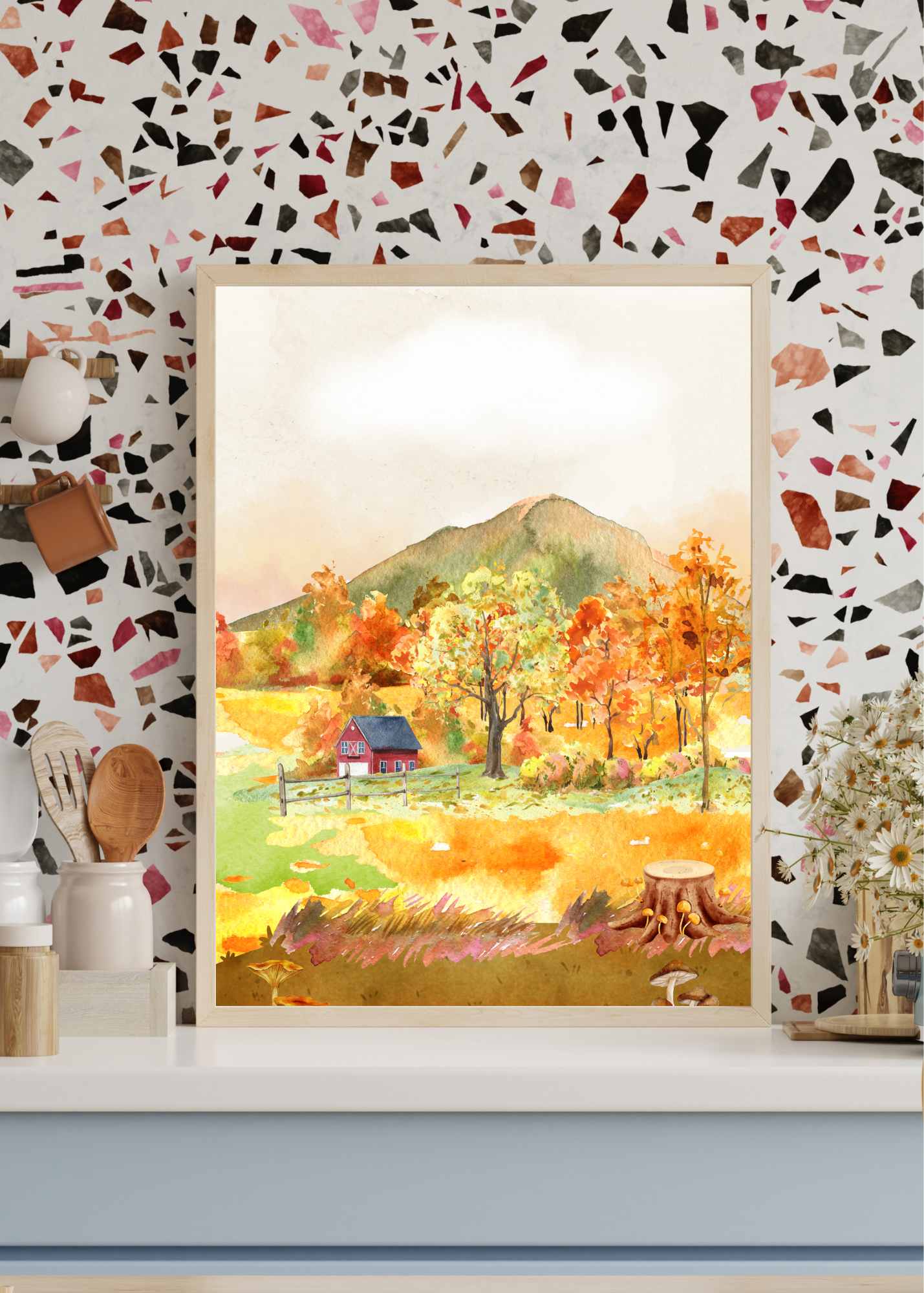 Seasons Portrait Wall Art (spring, summer, autumn & winter) - 24x36 Inch Digital Download for Home Decor & Print on Demand