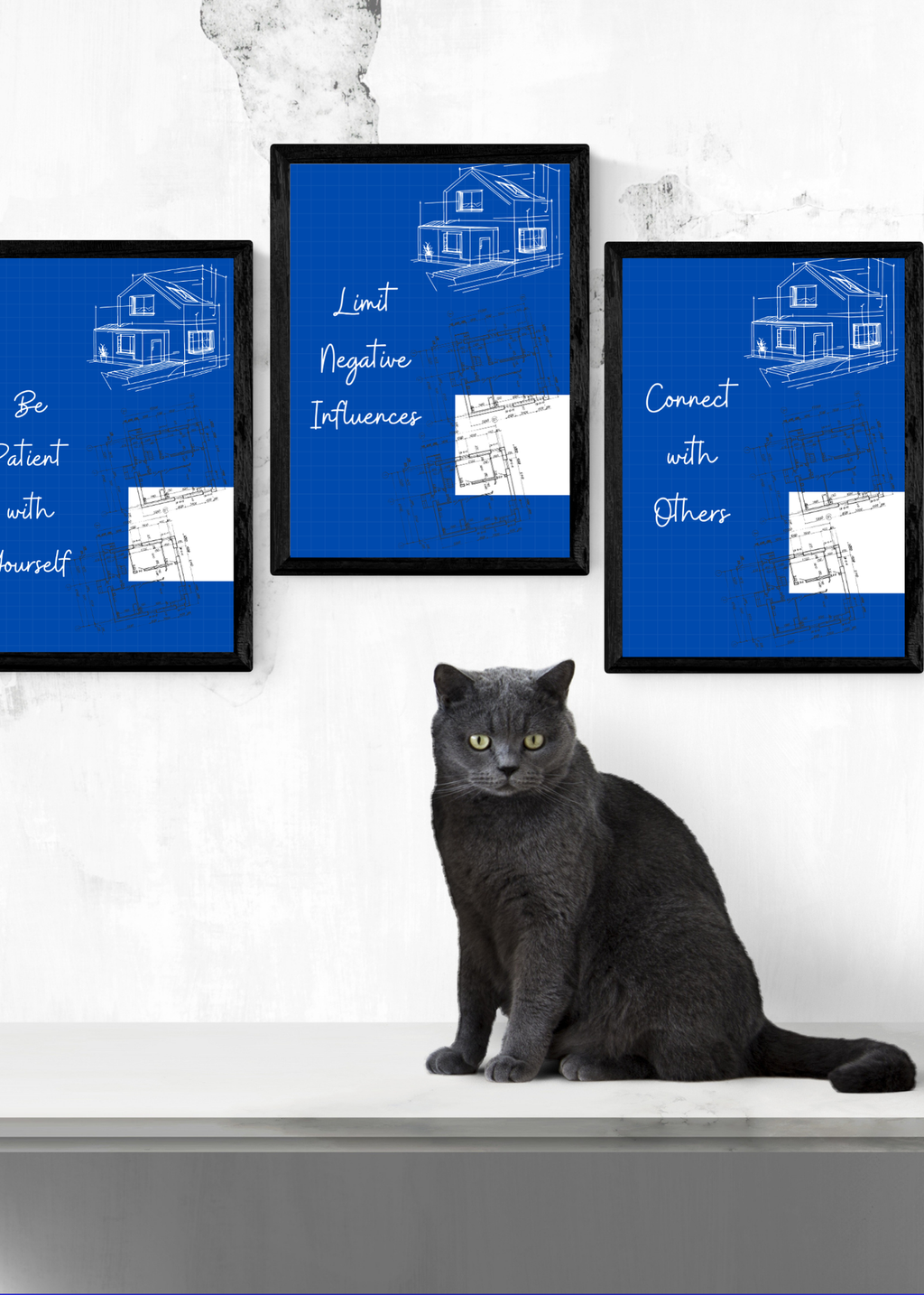 Step-by-Step Blueprint Guide to Overcoming Depression - Digital Wall Art Bundle