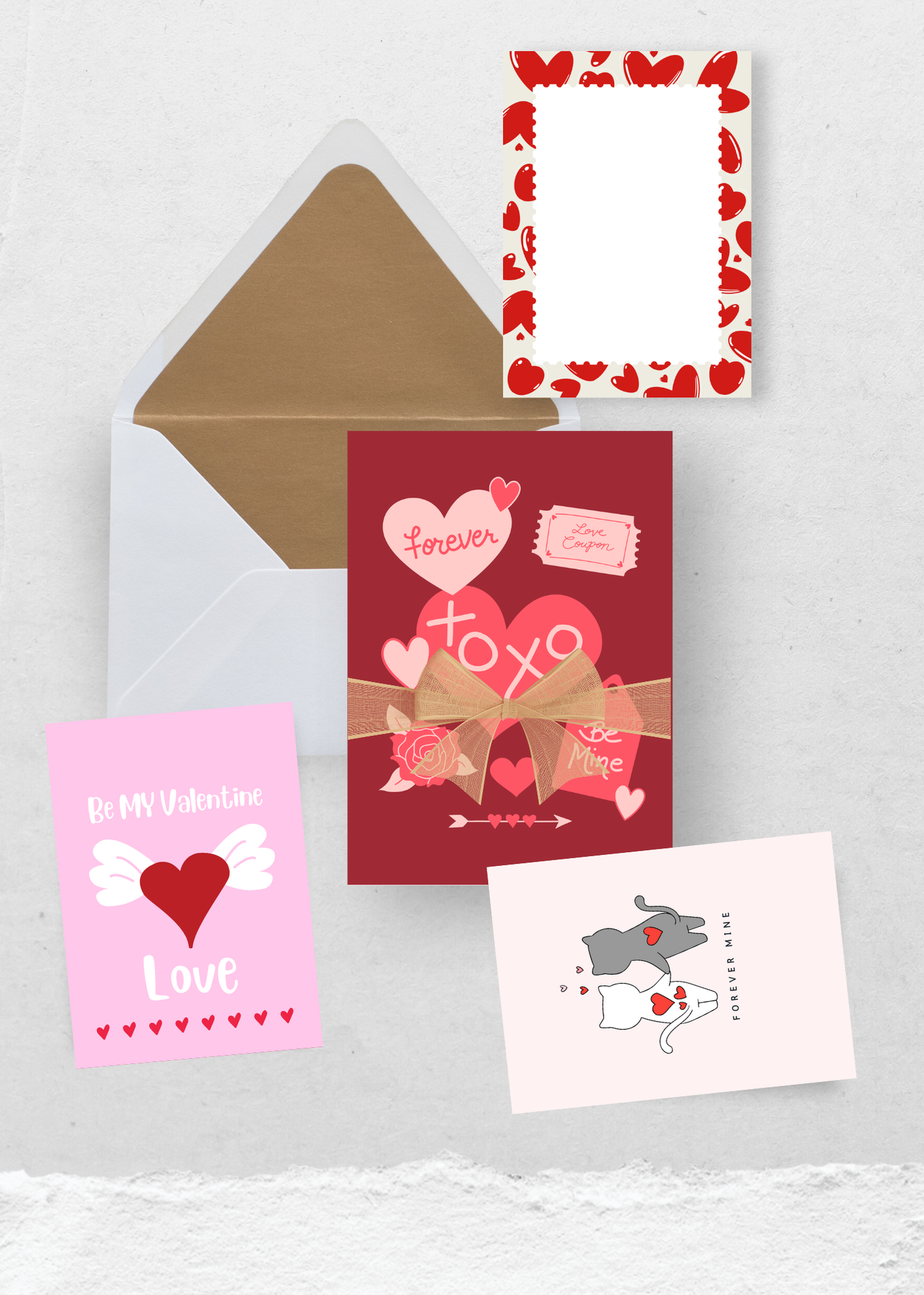 99 Valentine's Day Cards Bundle - 5-7 inch - Be My Valentine & Happy Valentine's Day - Print on Demand