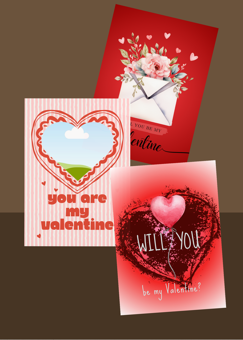 99 Valentine's Day Cards Bundle - 5-7 inch - Be My Valentine & Happy Valentine's Day - Print on Demand