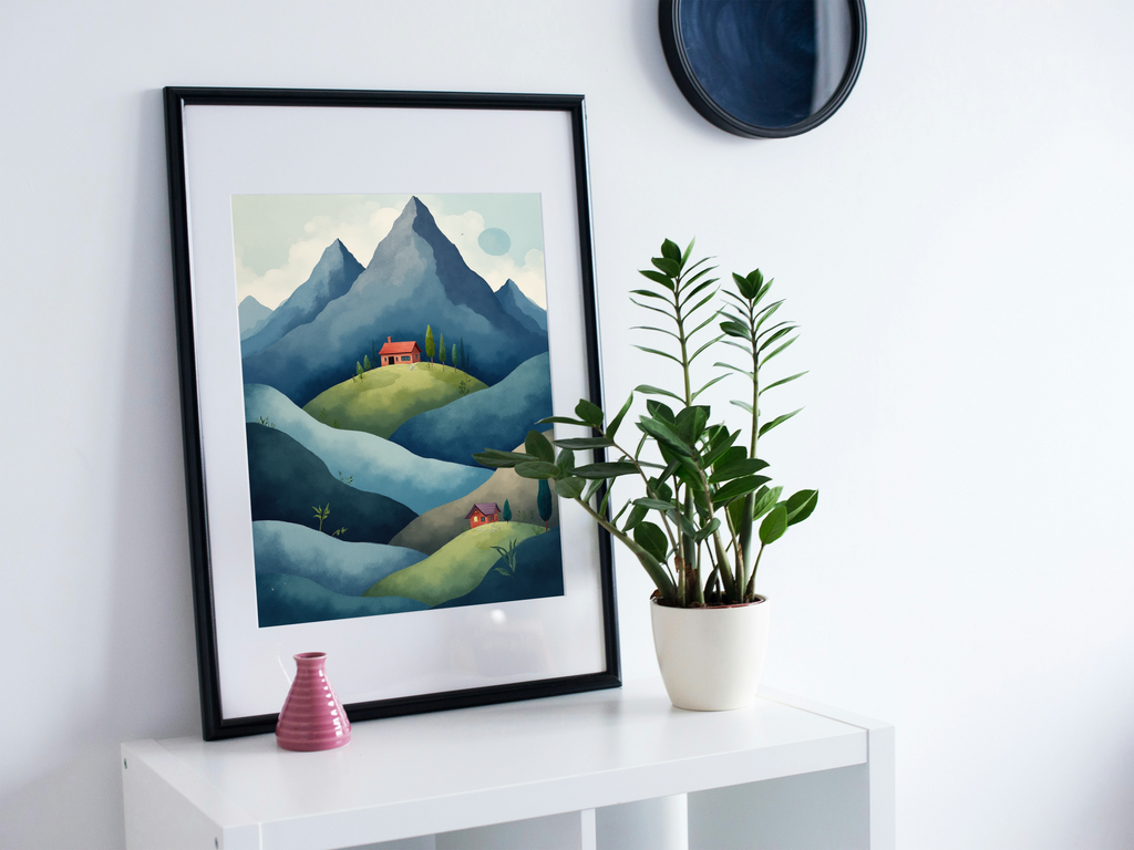 8 Mountain Wall Art Prints - Nature Landscape Digital Download for Home Decor & Print on Demand