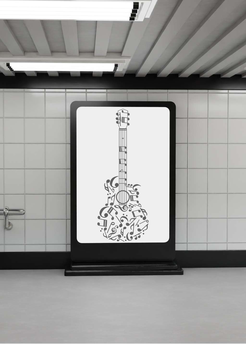 Music Notes Wall Art - 2 Sizes - Home & Studio Decor - Print on Demand - Instant Download