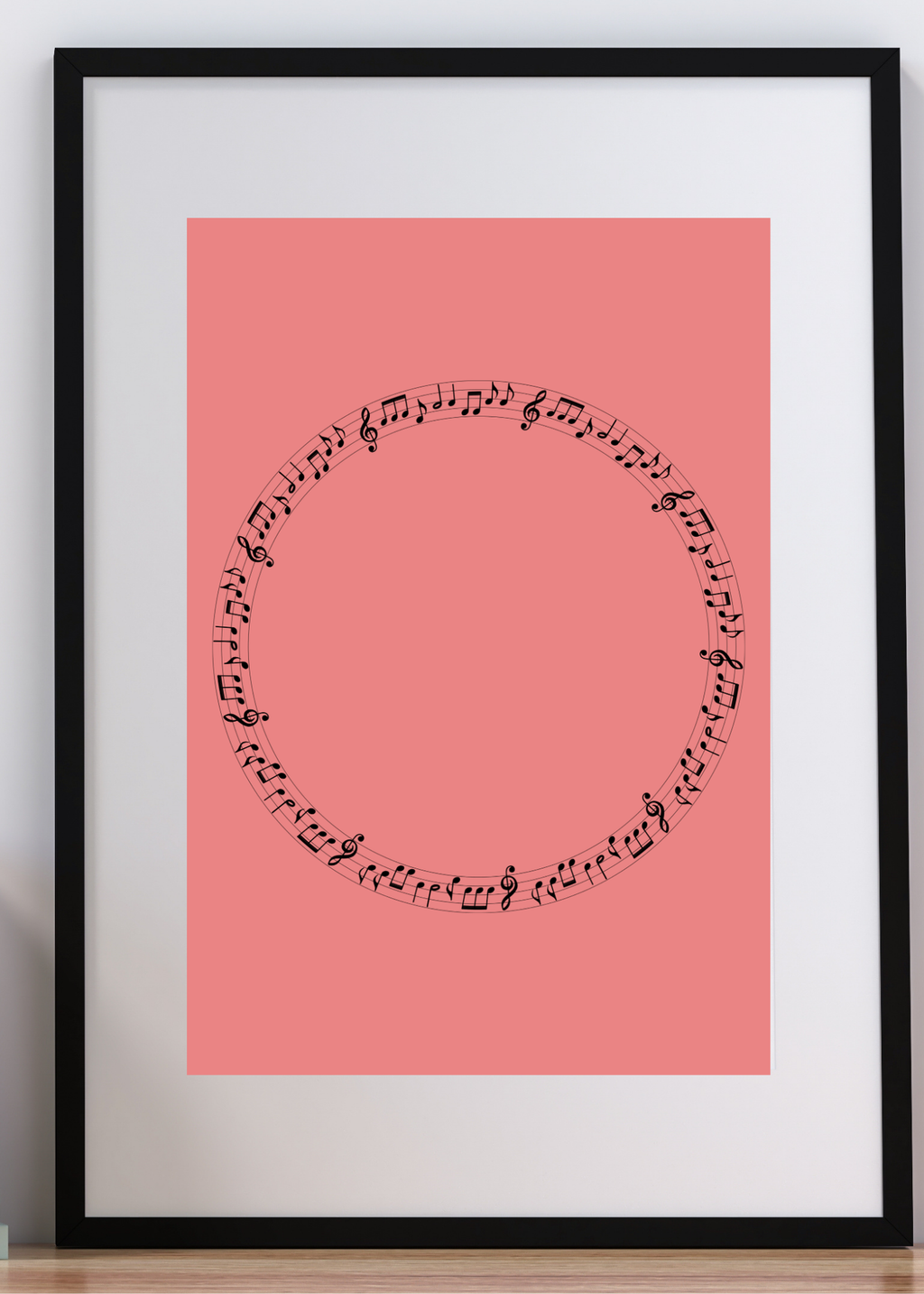 Music Notes Wall Art - 2 Sizes - Home & Studio Decor - Print on Demand - Instant Download