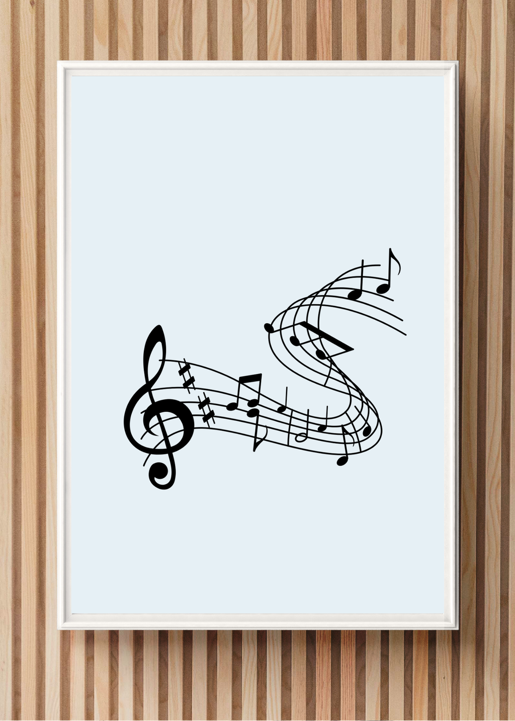 Music Notes Wall Art - 2 Sizes - Home & Studio Decor - Print on Demand - Instant Download