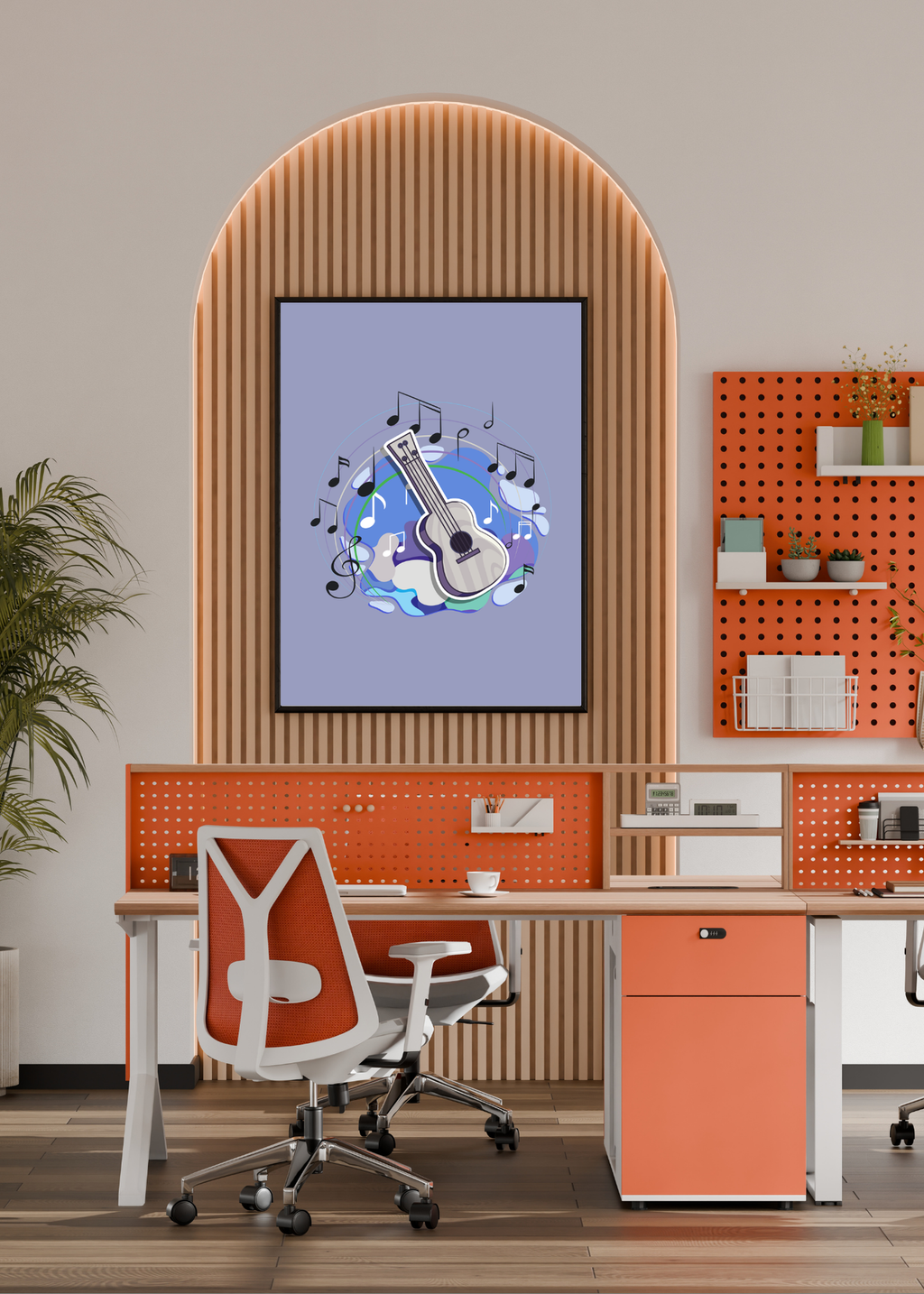 Music Notes Wall Art - 2 Sizes - Home & Studio Decor - Print on Demand - Instant Download