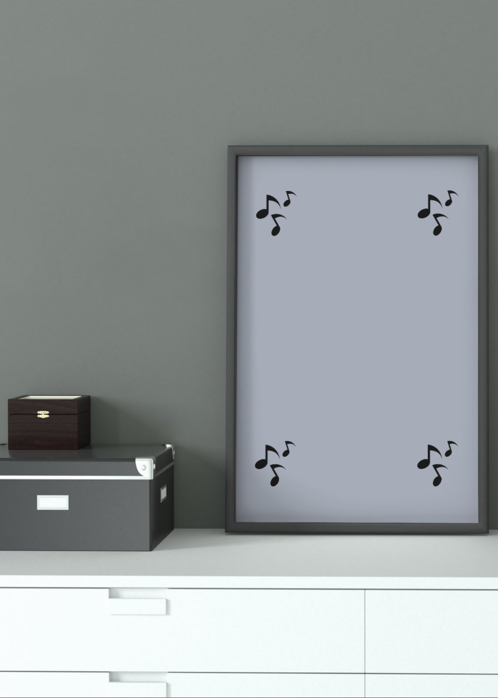 Music Notes Wall Art - 2 Sizes - Home & Studio Decor - Print on Demand - Instant Download