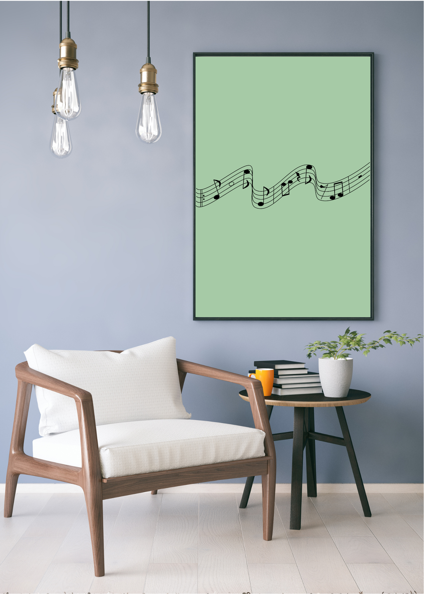 Music Notes Wall Art - 2 Sizes - Home & Studio Decor - Print on Demand - Instant Download