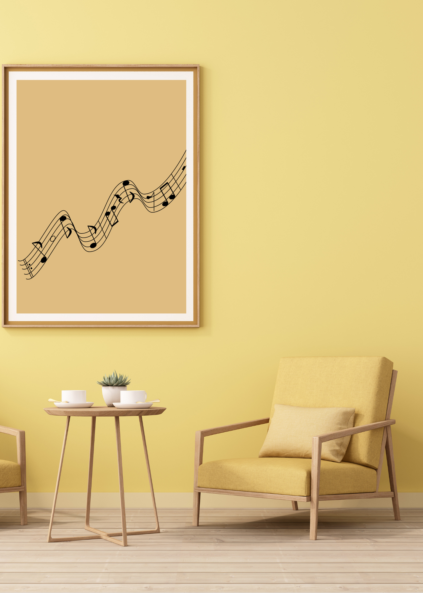 Music Notes Wall Art - 2 Sizes - Home & Studio Decor - Print on Demand - Instant Download