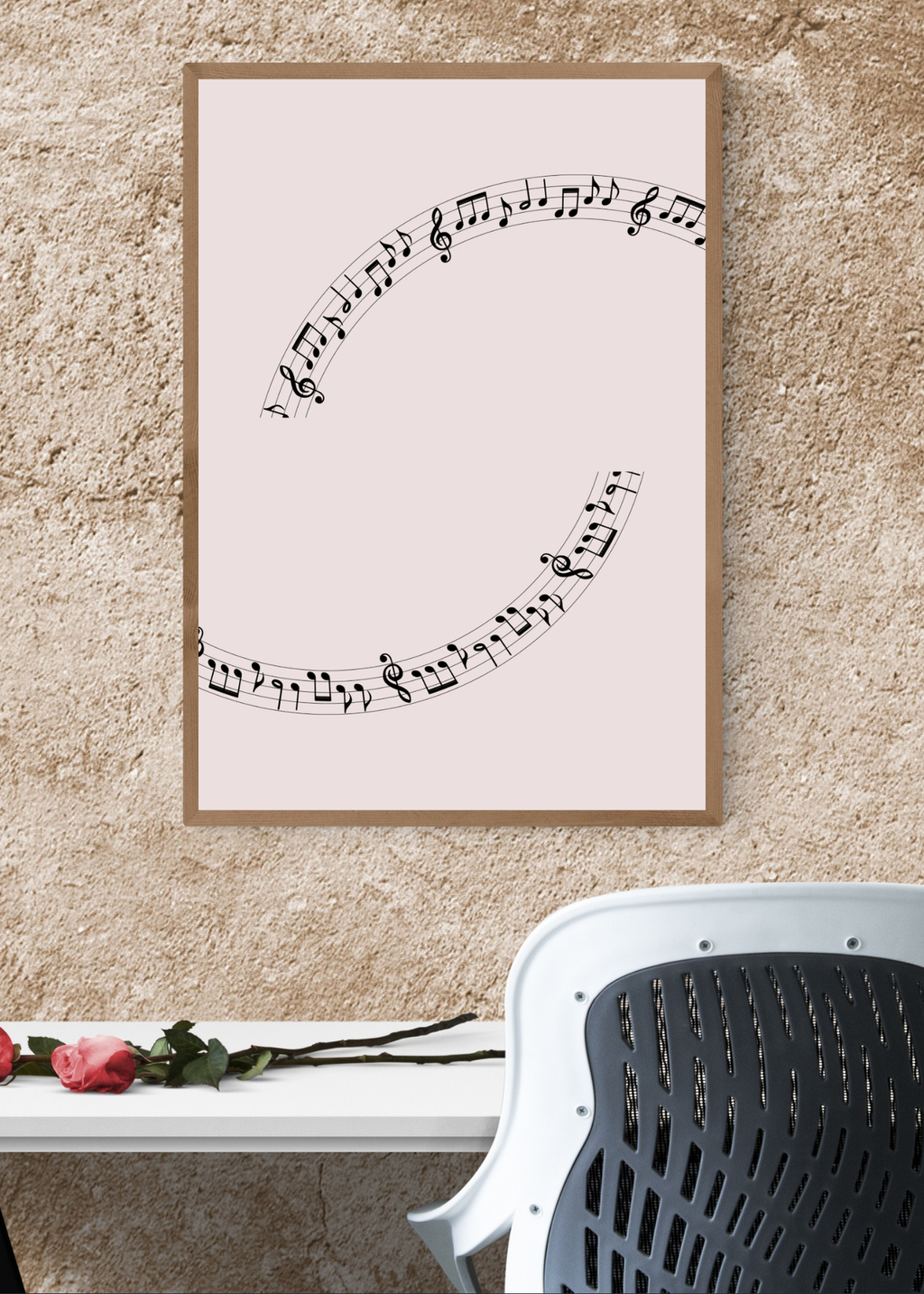 Music Notes Wall Art - 2 Sizes - Home & Studio Decor - Print on Demand - Instant Download