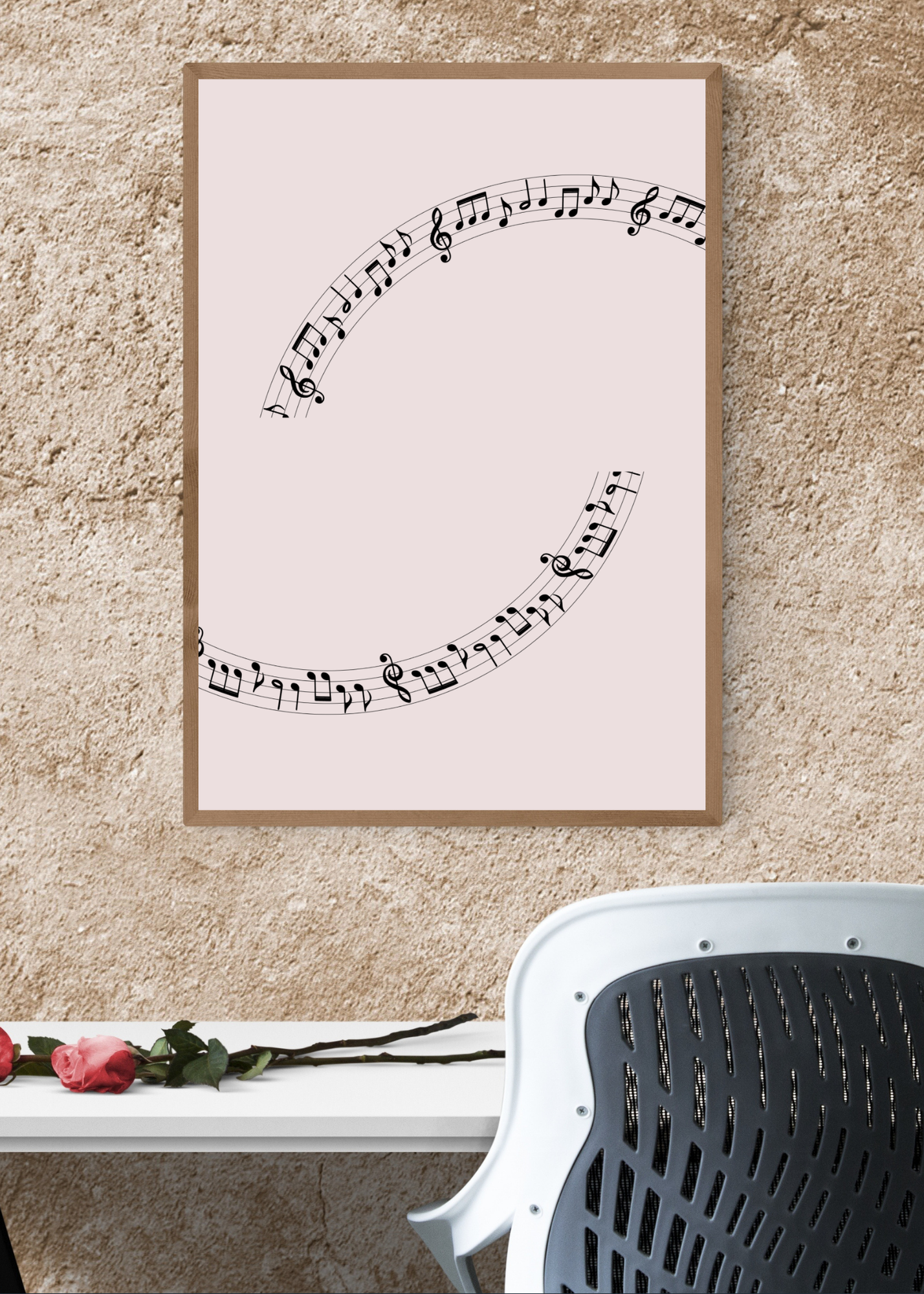Music Notes Wall Art - 2 Sizes - Home & Studio Decor - Print on Demand - Instant Download