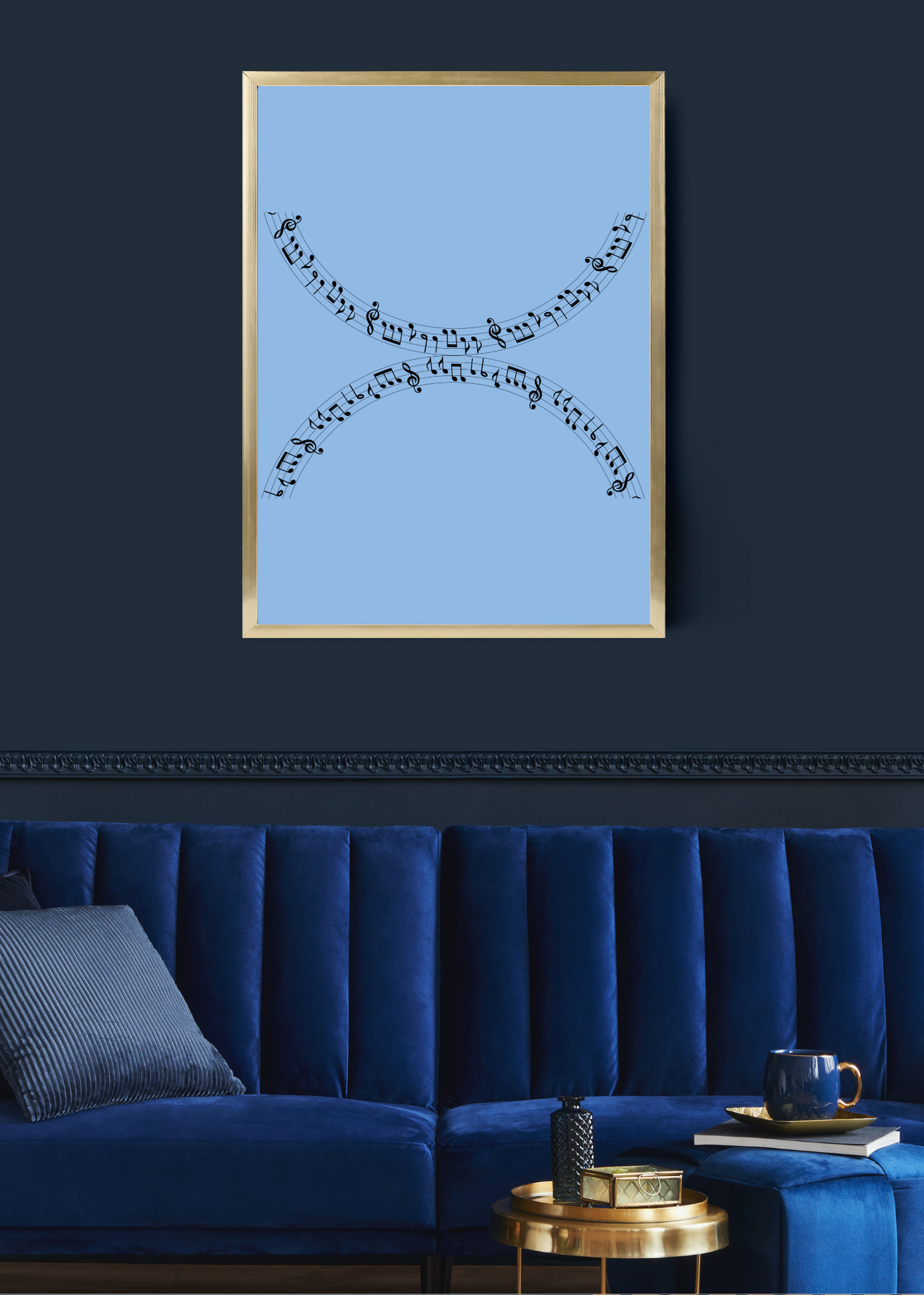 Music Notes Wall Art - 2 Sizes - Home & Studio Decor - Print on Demand - Instant Download