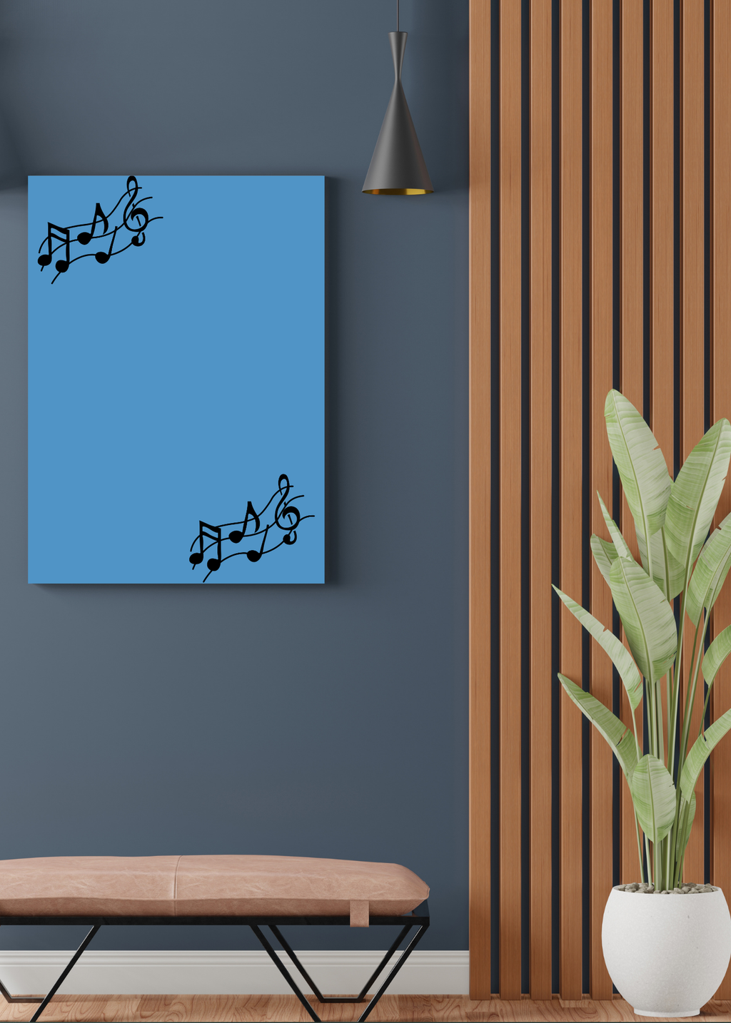 Music Notes Wall Art - 2 Sizes - Home & Studio Decor - Print on Demand - Instant Download