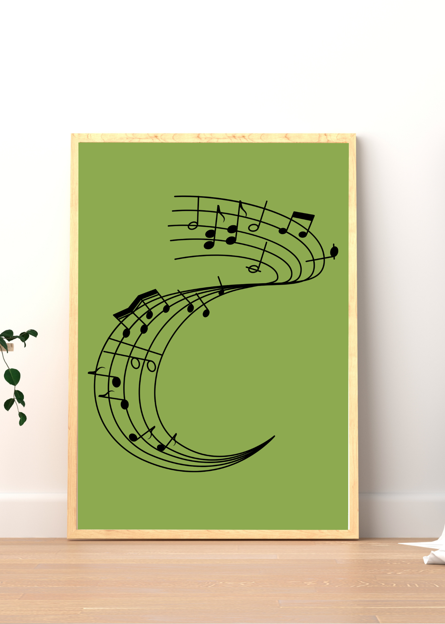 Music Notes Wall Art - 2 Sizes - Home & Studio Decor - Print on Demand - Instant Download