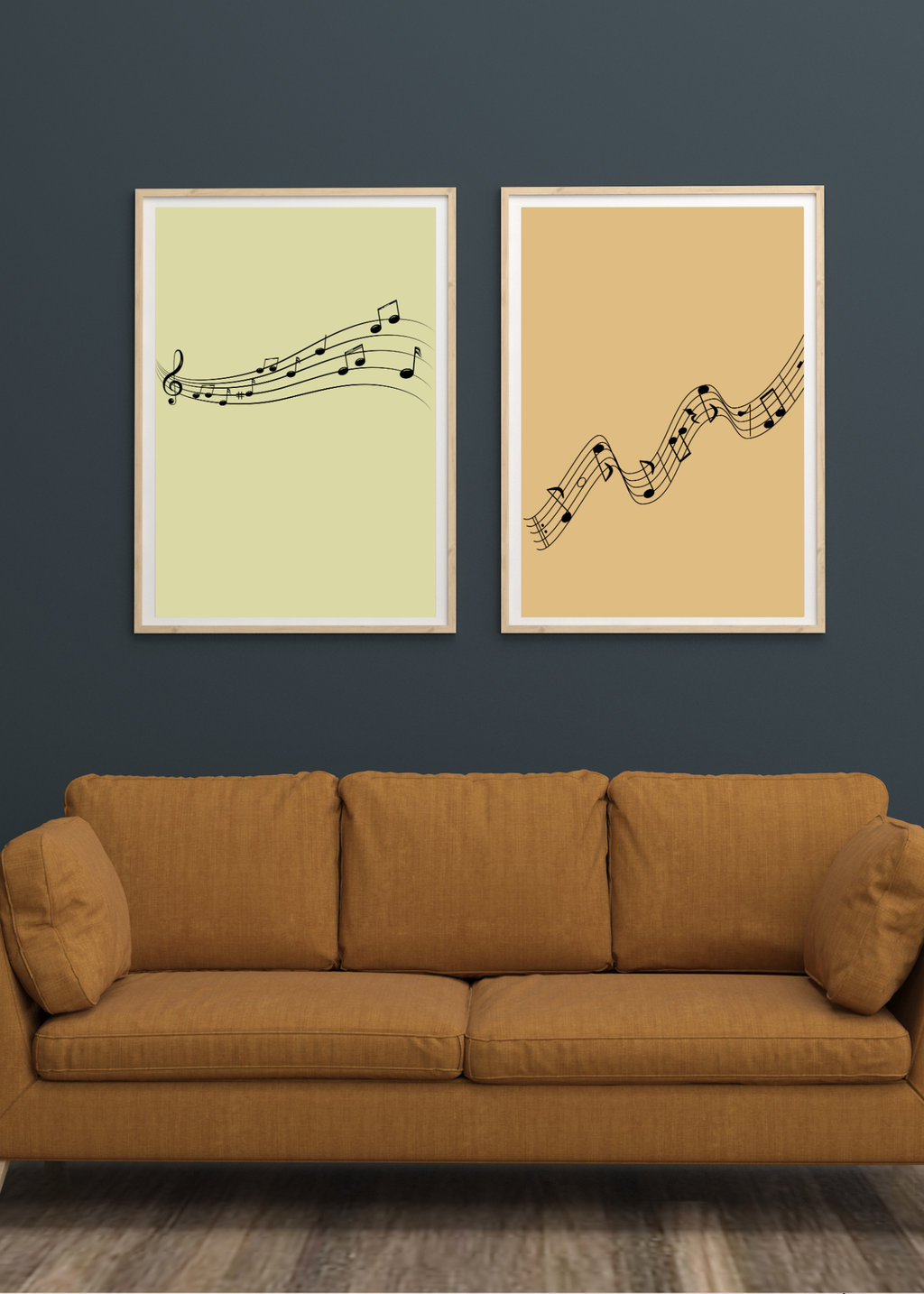Music Notes Wall Art - 2 Sizes - Home & Studio Decor - Print on Demand - Instant Download