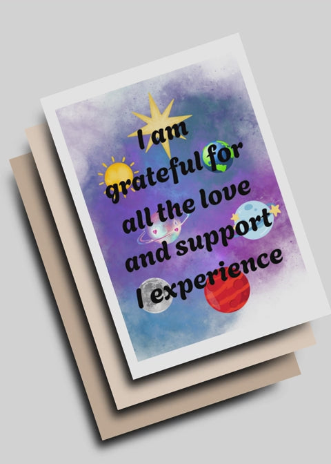 7 Galaxy Affirmation Cards - Print on Demand & Digital Download