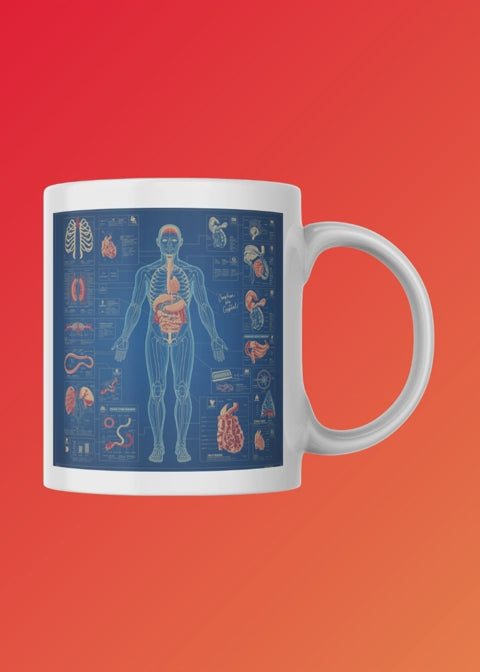 18 Human Anatomy Blueprint Wall Art - Medical Decor & Print on Demand - Instant Download