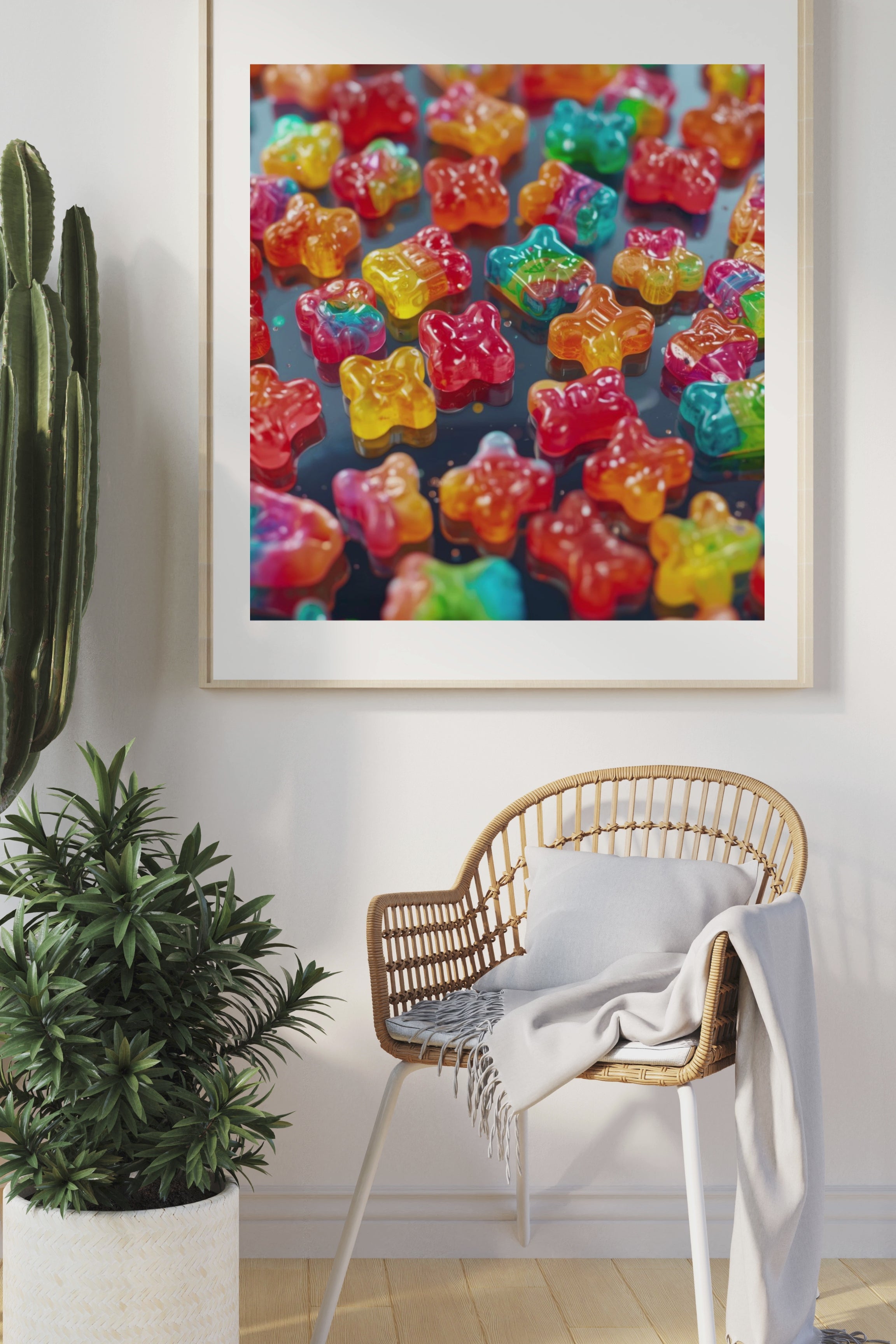 16 Gummy Bear Pictures Bundle - 5 Sizes for Kids Room, Nursery, Home Decor & Print on Demand