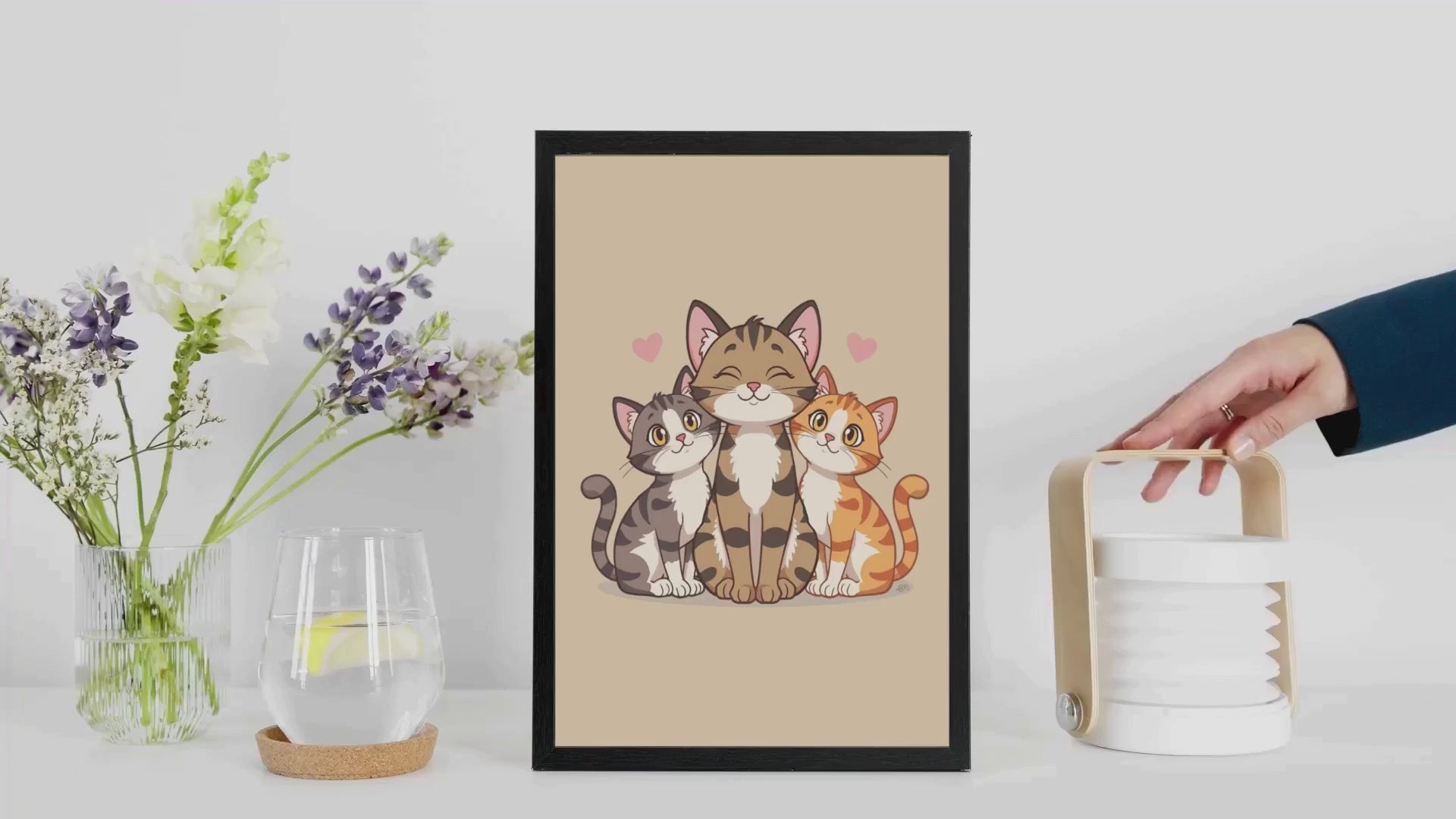 Cute Cartoon Cat for Kid's and Nursery, and Print on Demand