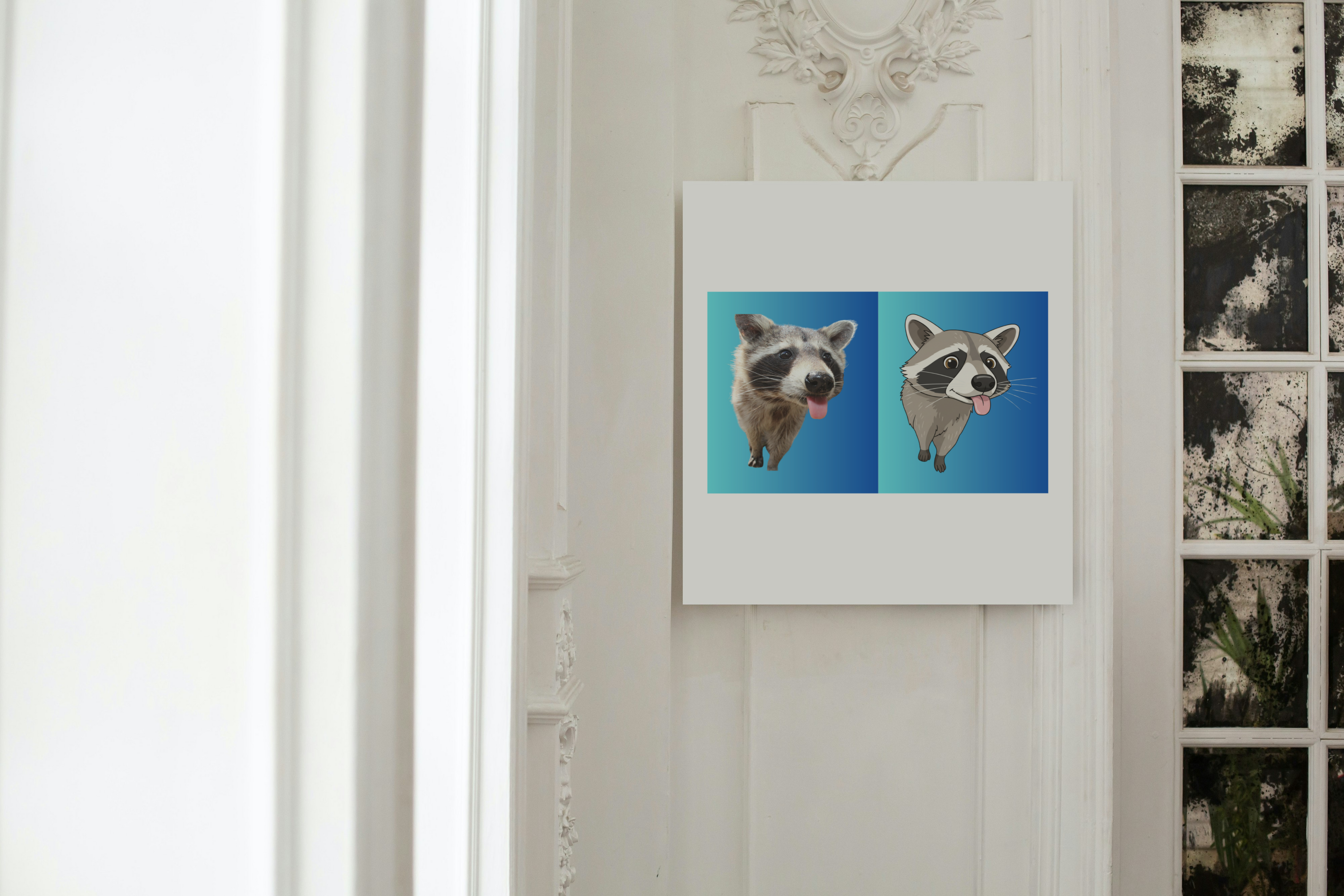 19 Animal Photos with Cartoonified Pictures Bundle - 5 Sizes for Kids Room, Home Decor & Print on Demand